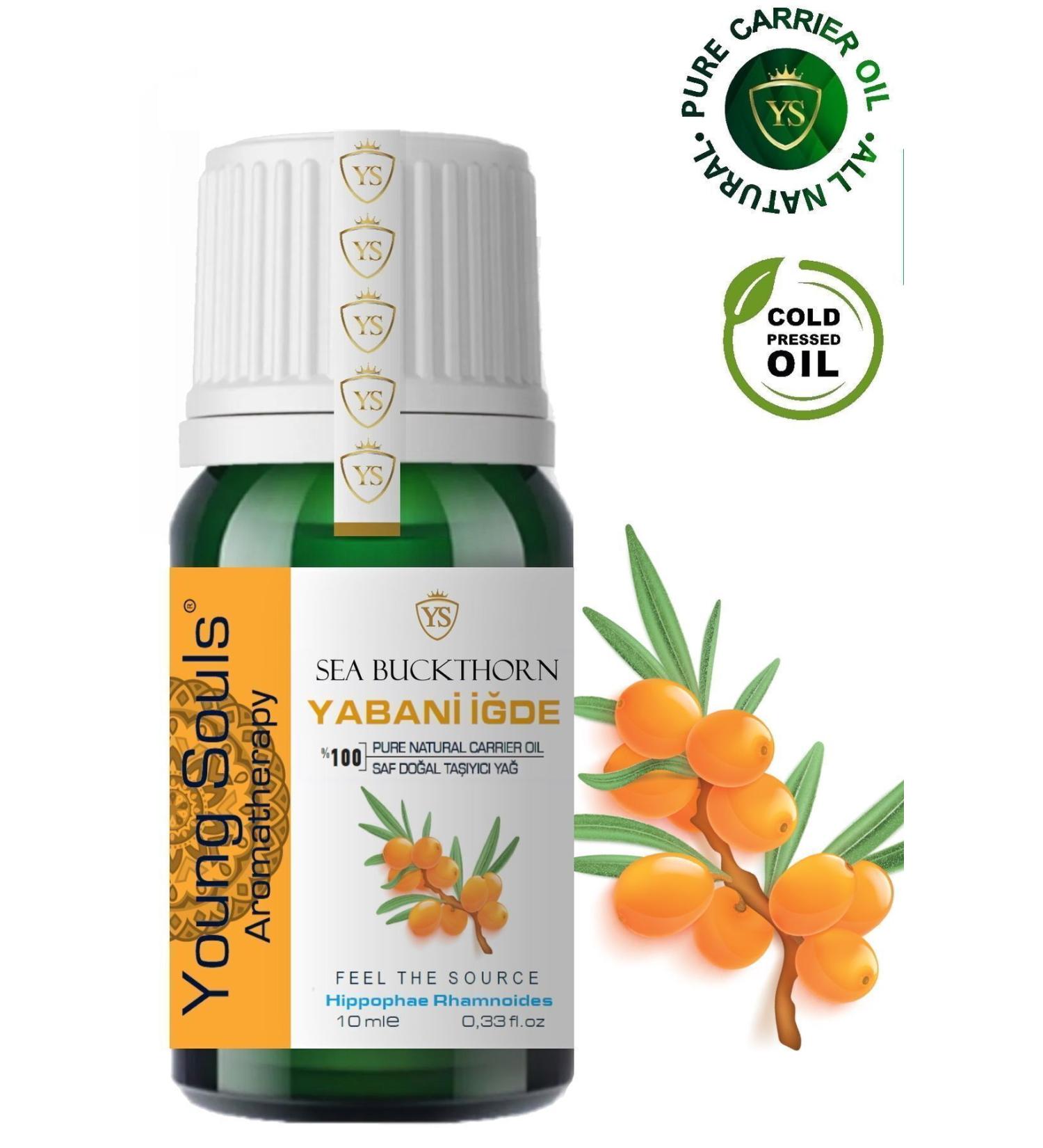 YOUNG SOULS Aromatherapy Sea Buckthorn Carrier Oil Wild Buckthorn Carrier Oil 10 ml - Buy Online on GoSupps.com