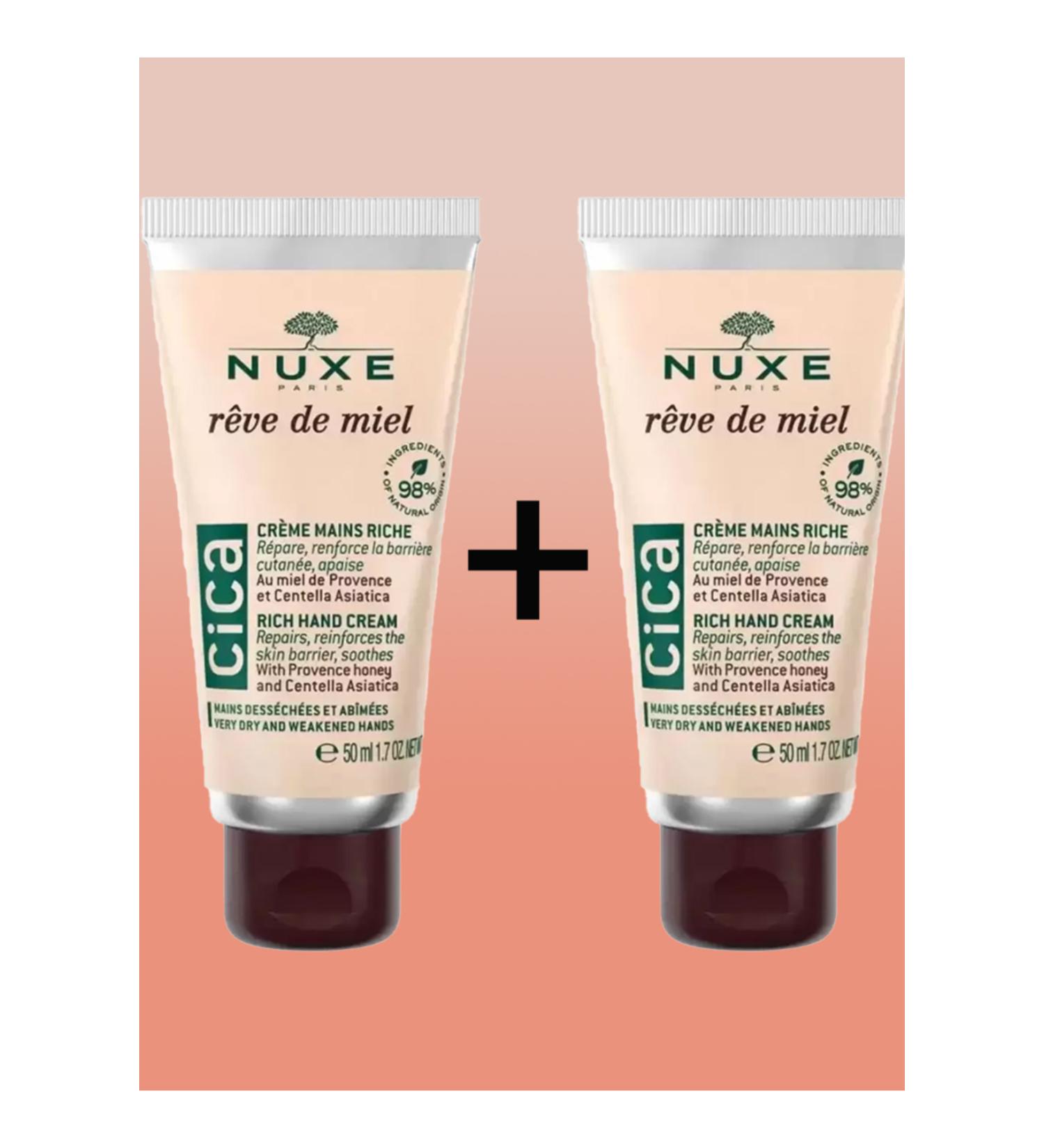Nuxe Reve De Miel Cica Rich Hand Cream Intensive Hand Care Cream 50 ml X2