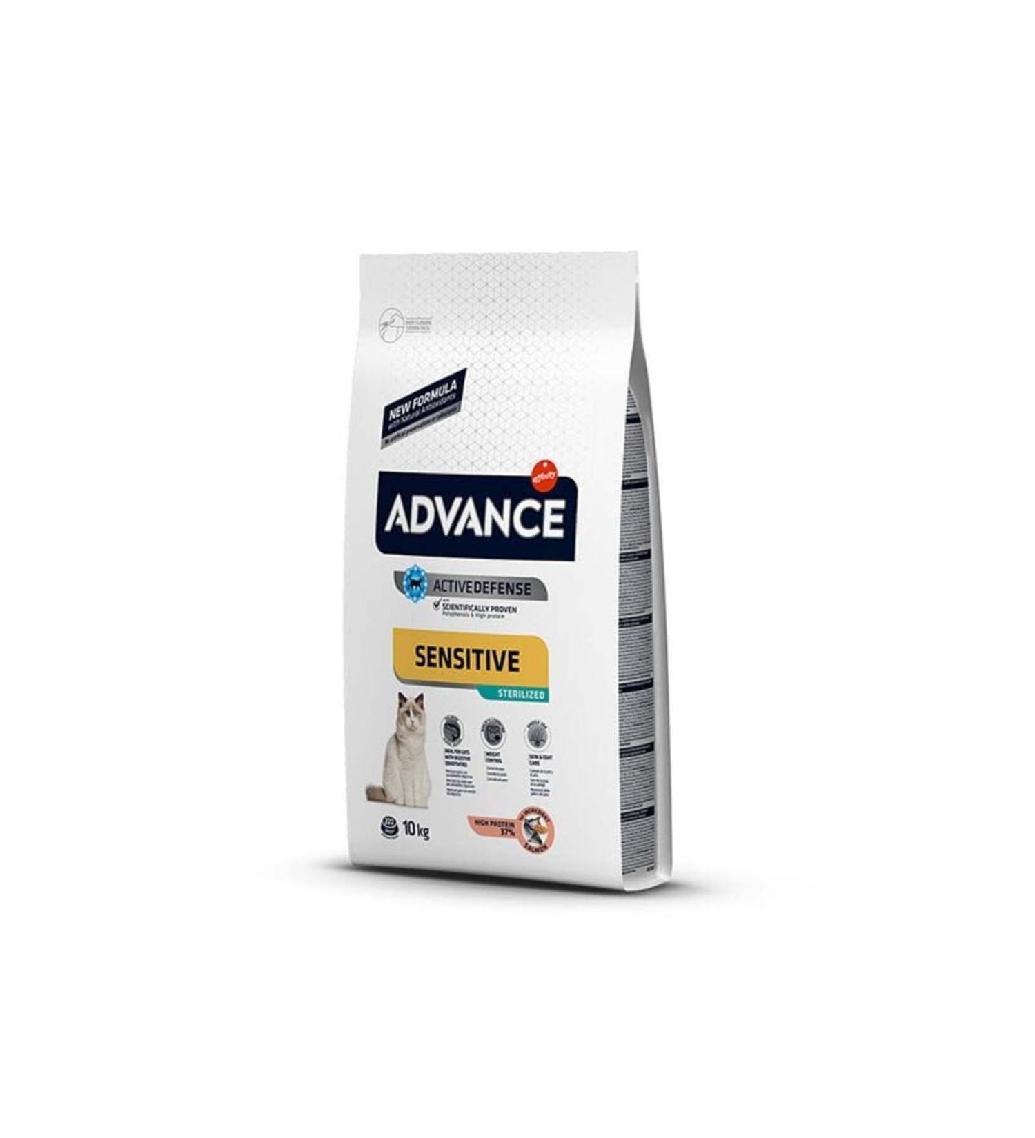 Advance Sensitive Salmon Sensitive Sterilized Cat Food 10 Kg - Buy Online on GoSupps.com