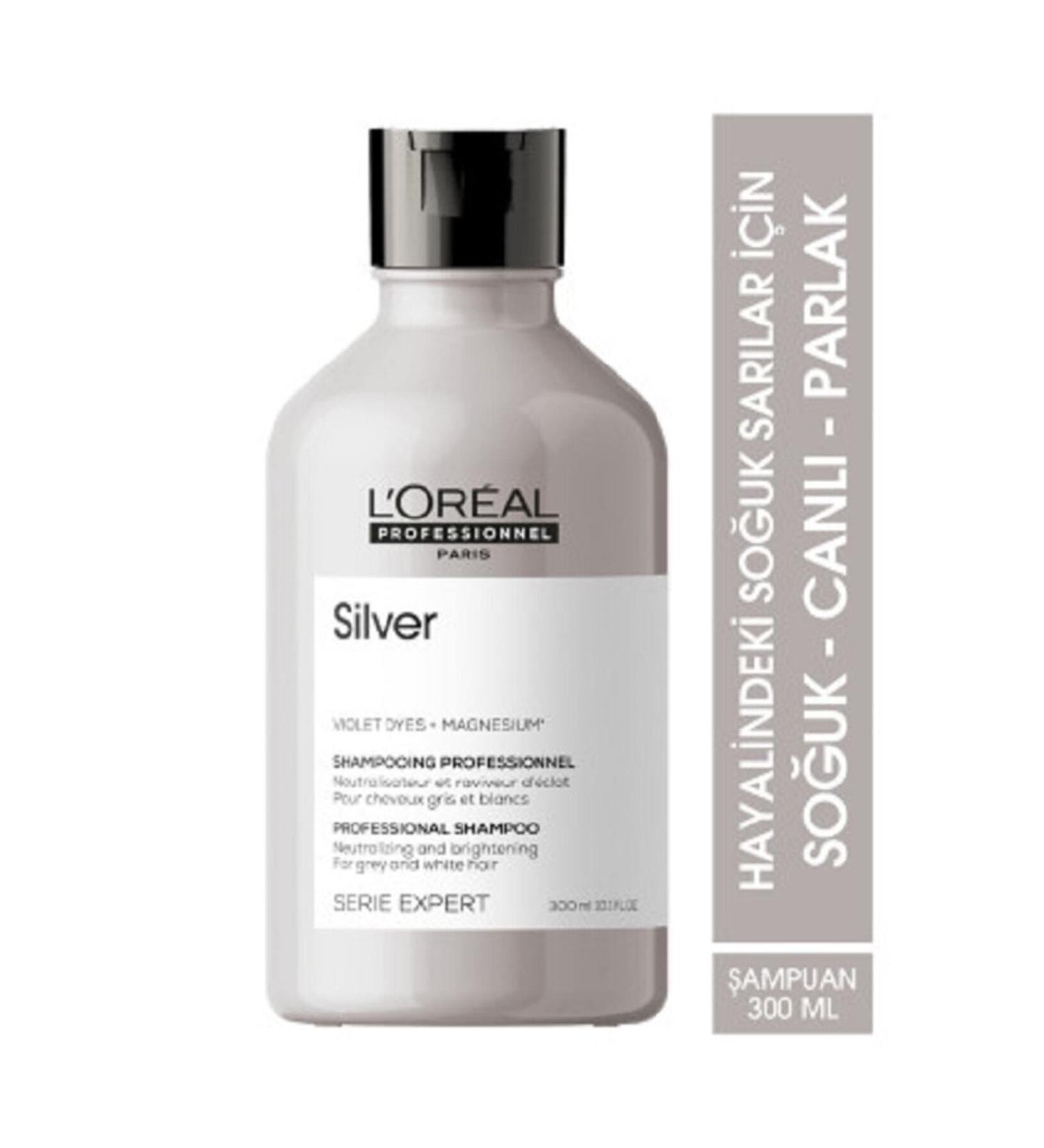 L'oreal Professionnel Loreal Hair-Silver / Balancing Shampoo for Gray and White Hair 300 MlSERIESEXPERTEVA4
