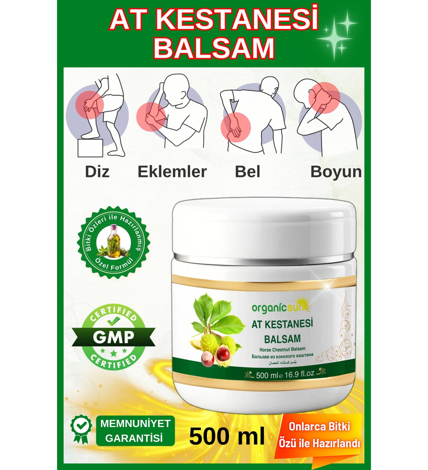 Organicsun Horse Chestnut Balsam Gel Muscle and Joint Pain Massage Cream 500 ml - Buy Online on GoSupps.com