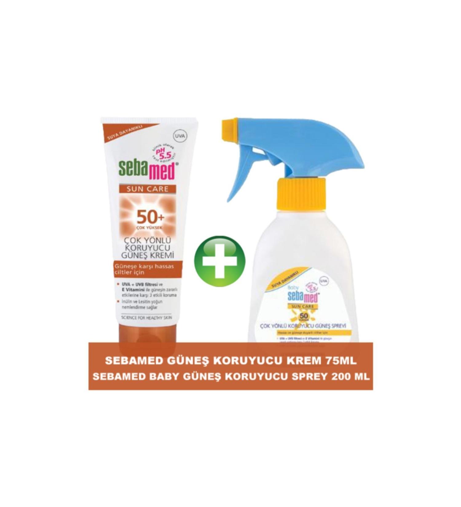 Sebamed Baby Sebamed Sun Cream 50+spf 75 Ml + Baby Sun Spray 50+spf 200 Ml
