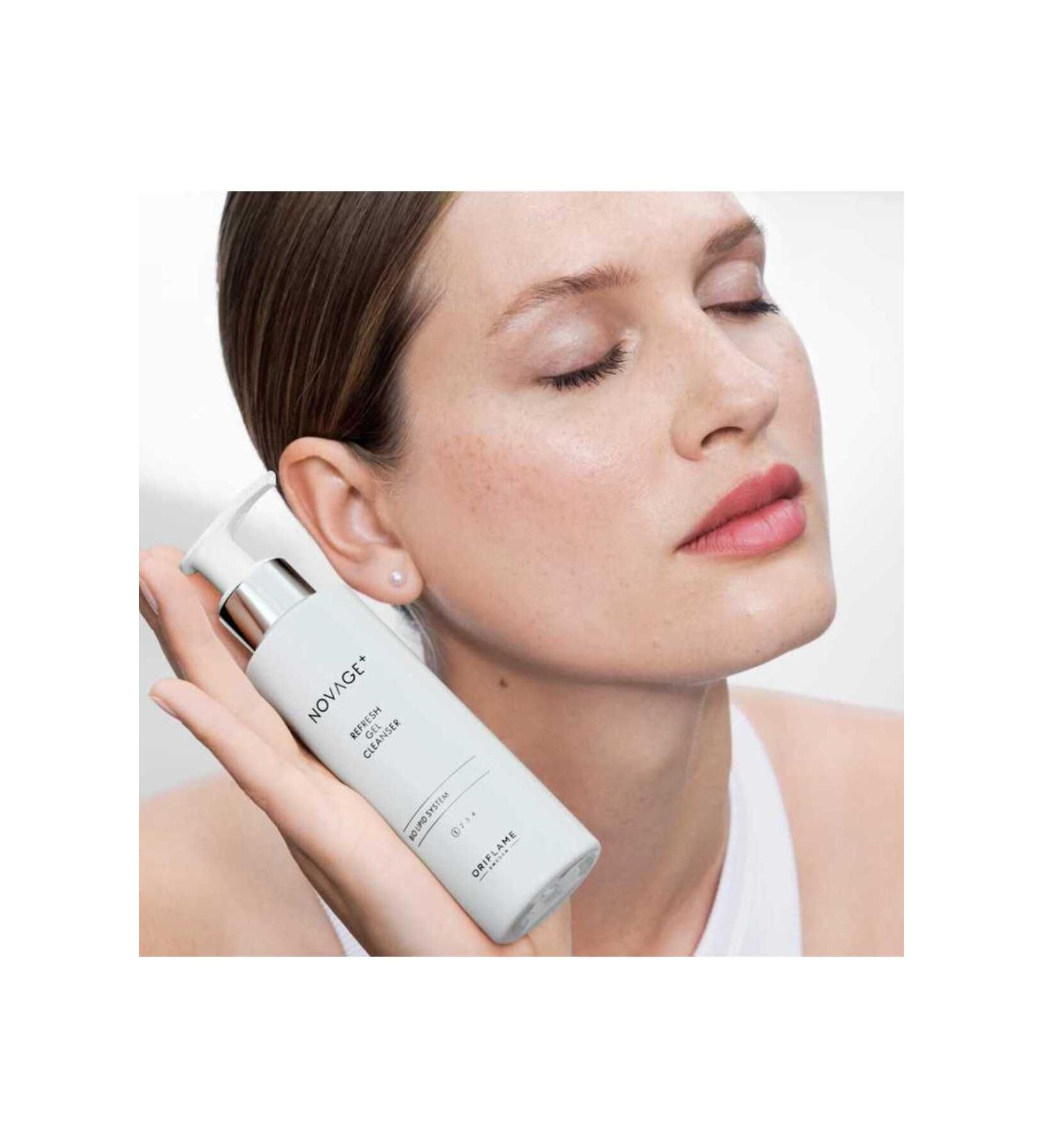 Oriflame Novage+ Refresh Serum Effective Gel Cleanser That Protects the Skin's Sensitive Moisture/Lipid Balance - Buy Online on GoSupps.com