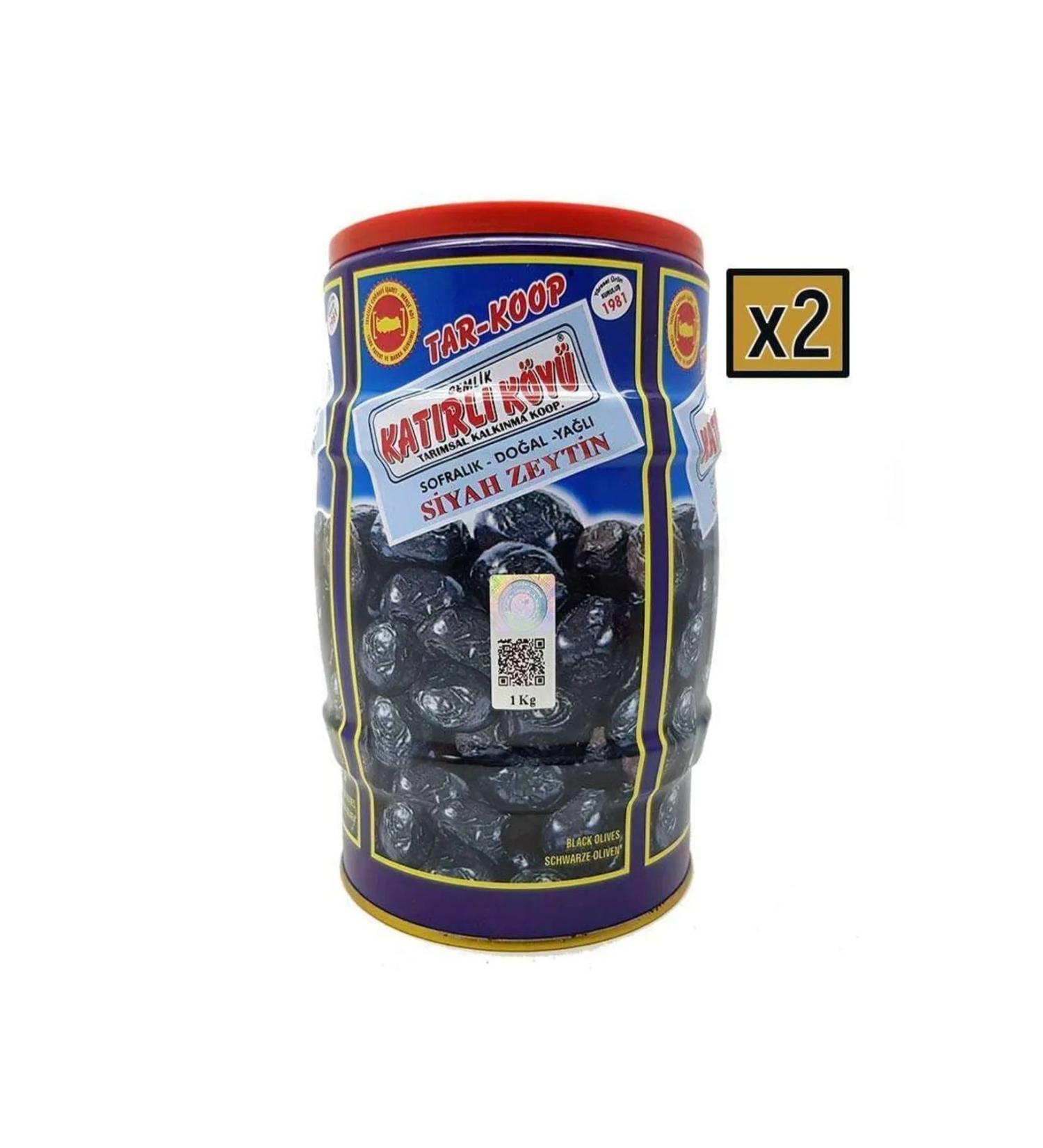 Kat rl Olive 2 Pieces Gemlik Kat rl Village Table Natural Oily Black Olives 2x1 Kg - Buy Online on GoSupps.com