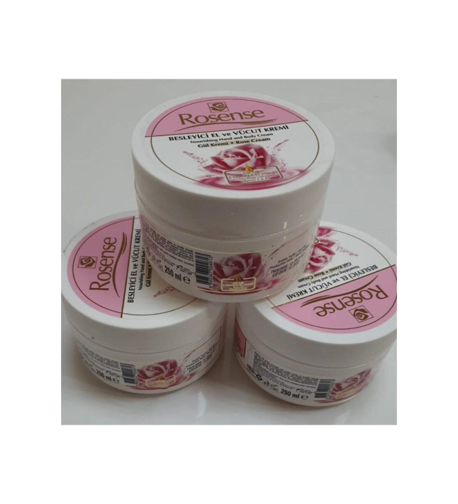Rosense Nourishing Hand and Body Rose Cream 250 Ml 3-Pack