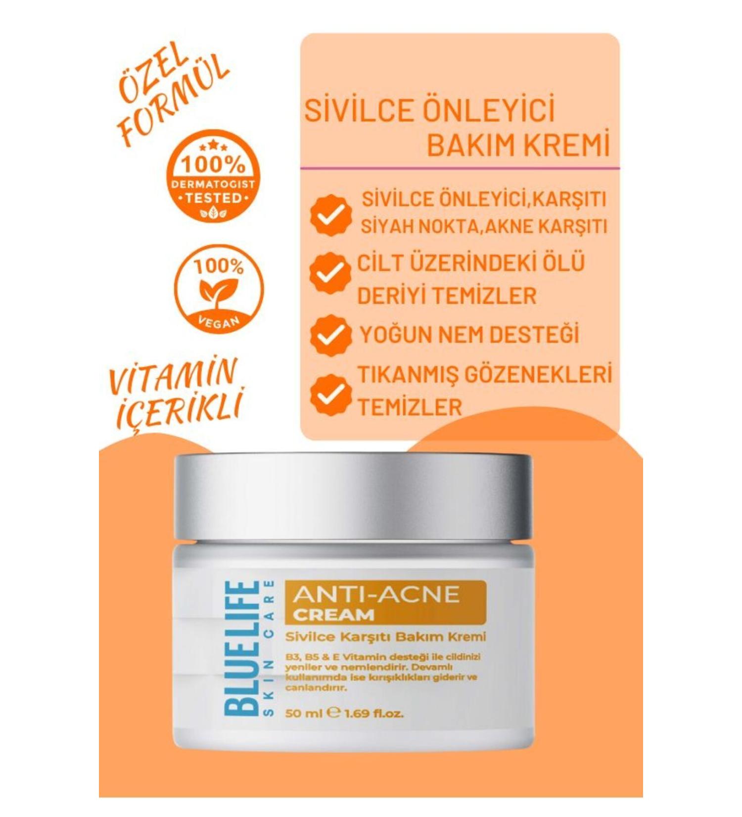 BlueLife Skin Brightening & Acne Blackhead Remover Cream 50 ml - Buy Online on GoSupps.com