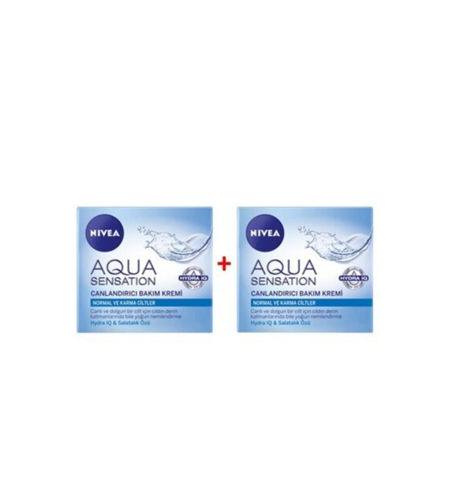 NIVEA Normal and Combination Skin 2-Pack Revitalizing Care Cream - Aqua Sensation 50ml