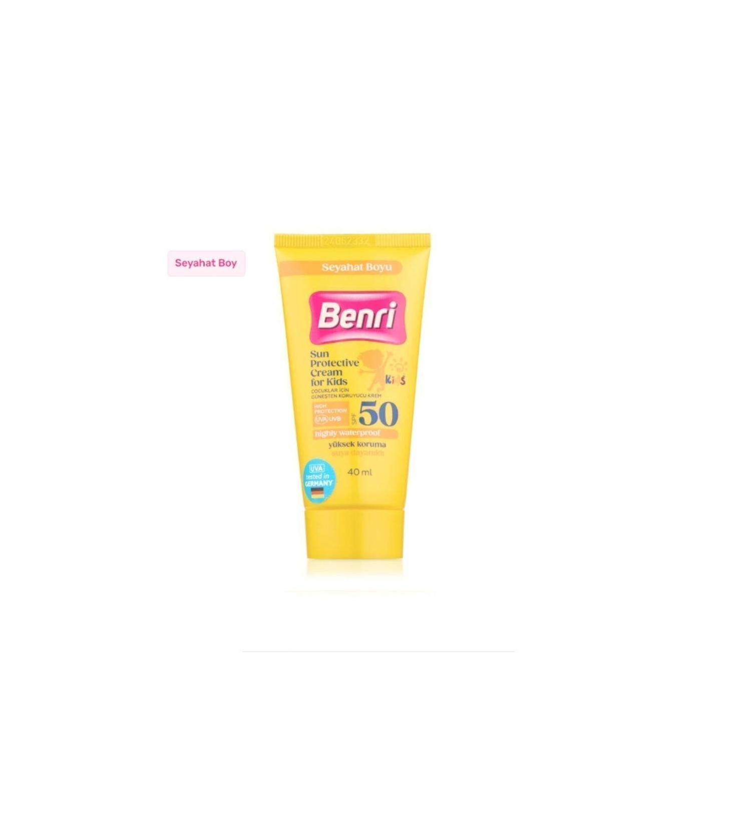 Benri Sunscreen Cream for Children SPF50 40 ml
