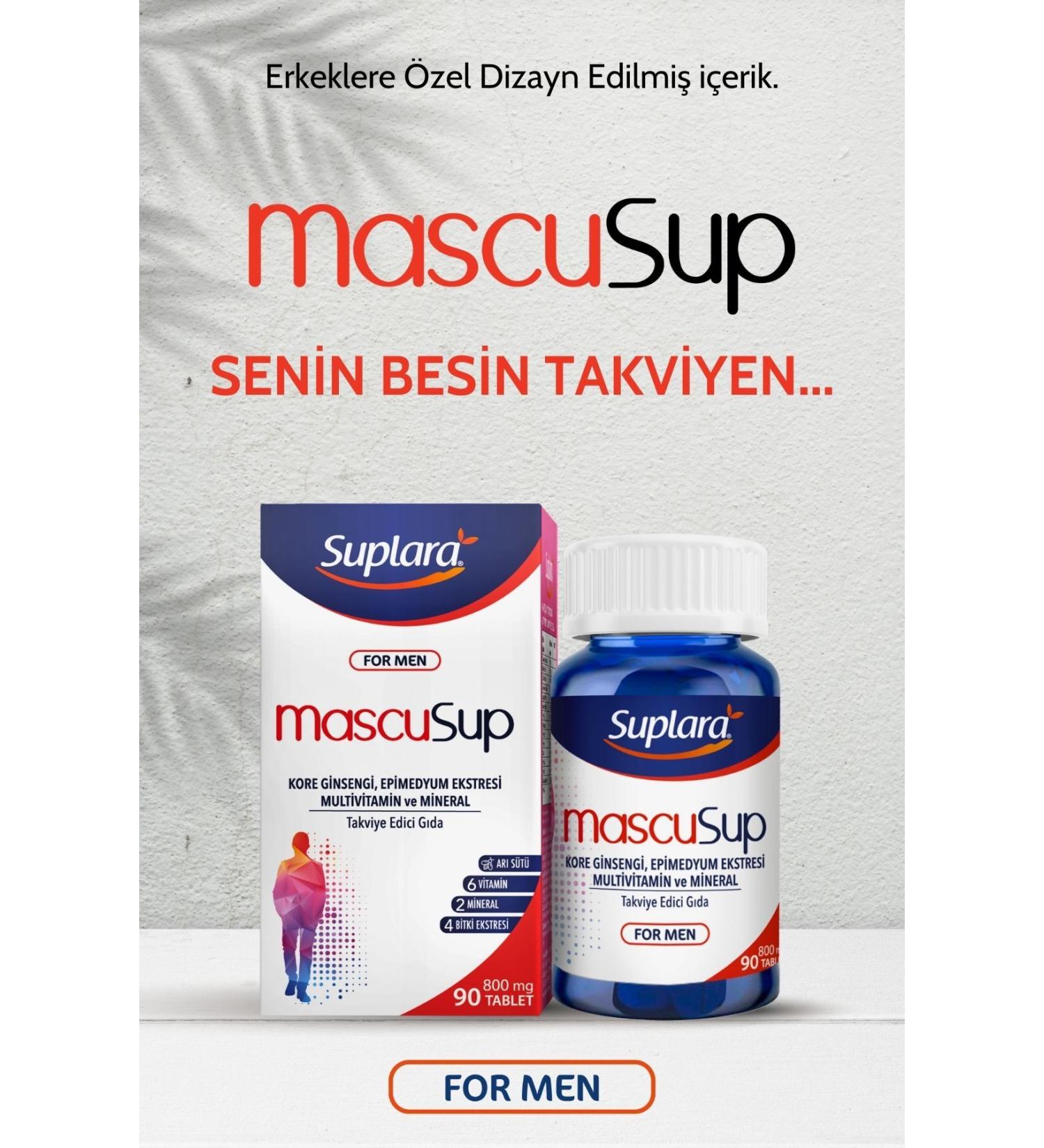 Suplara Mascusup For Men Korean Ginseng Epimedium Extract Multivitamin And Mineral - Buy Online on GoSupps.com