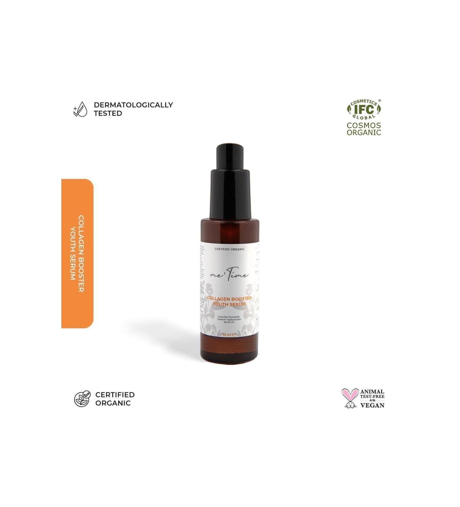 me time Organic Collagen Booster Vitamin C & Hyaluronic Acid Serum 30ml - Buy Online on GoSupps.com