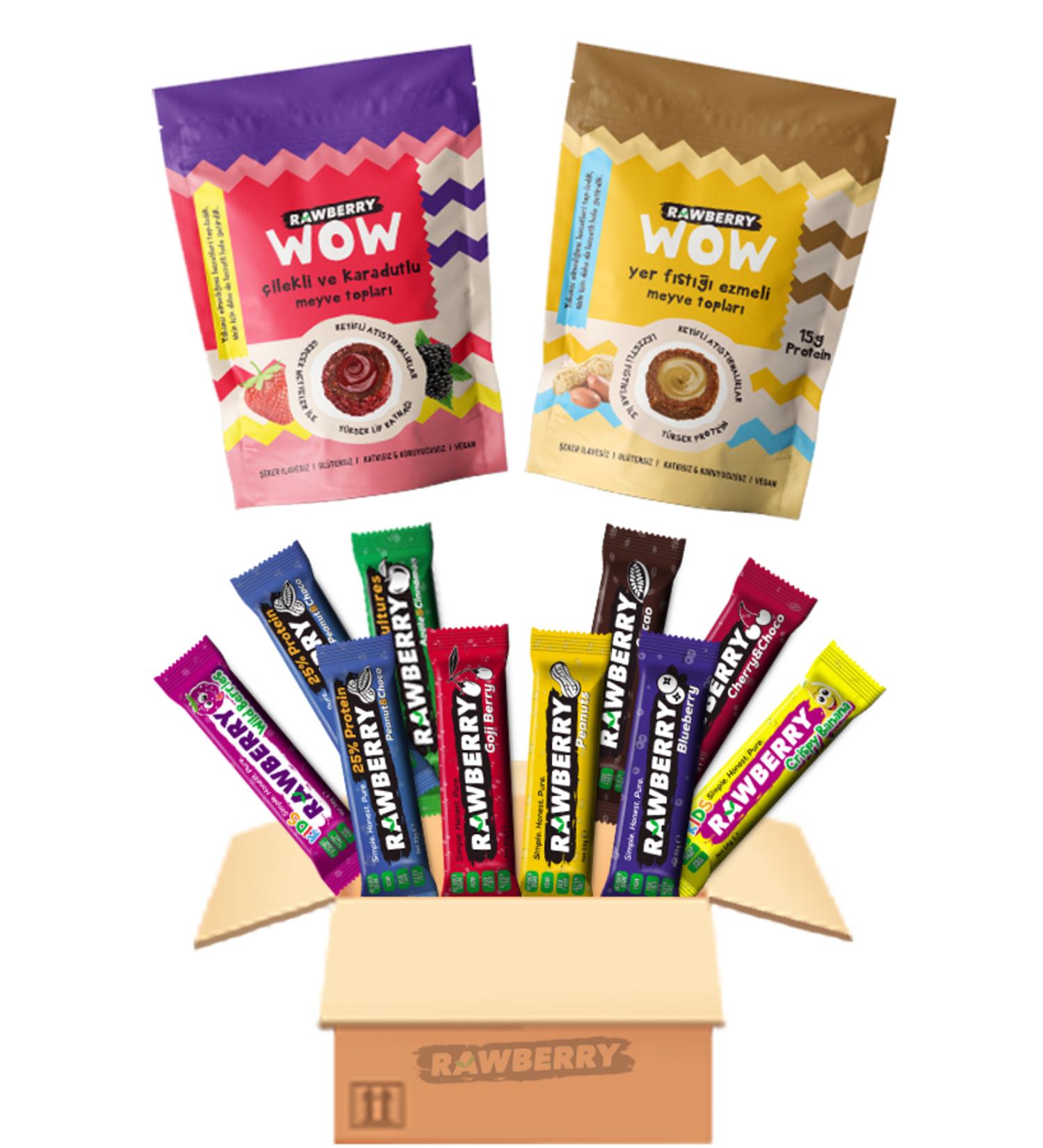Rawberry Starter Pack (12 PCS) No Added Sugar Vegan Gluten Free Balls and Bars - Buy Online on GoSupps.com