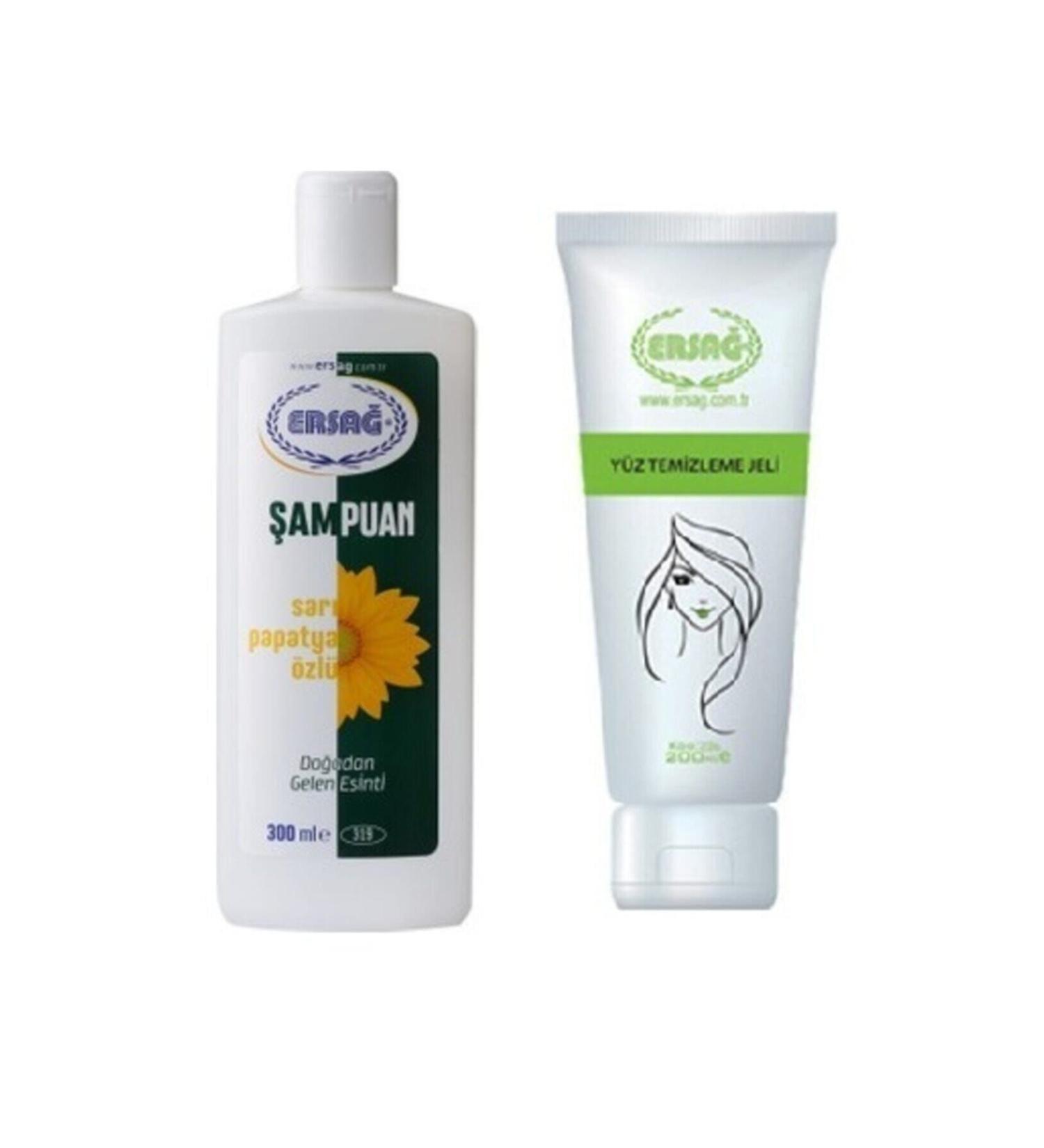 Ersa Yellow Chamomile Essence Shampoo 300ml Facial Cleansing Gel 200ml