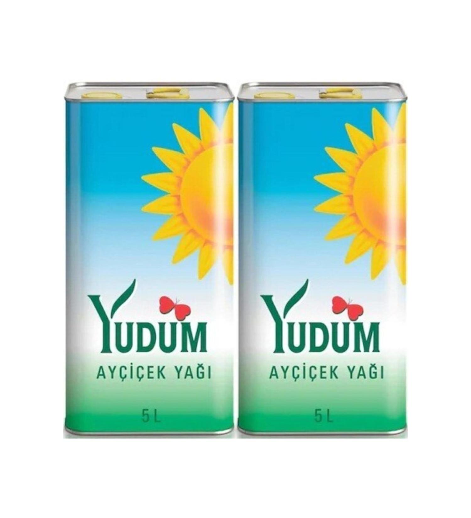 Yudum Sunflower Oil Tin 5 L 2 Pieces - Buy Online on GoSupps.com