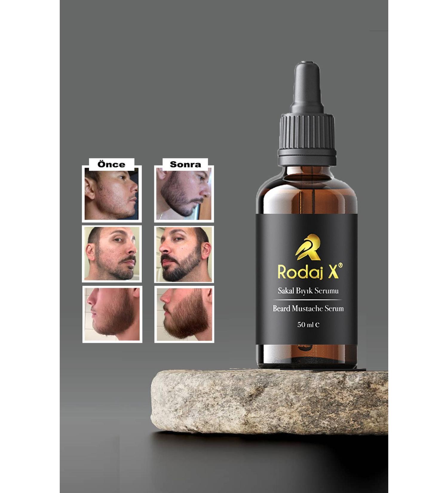 Rodaj X Beard and Moustache Growth Care Serum - Provides Shine and Volume Nourishes and Strengthens - Buy Online on GoSupps.com