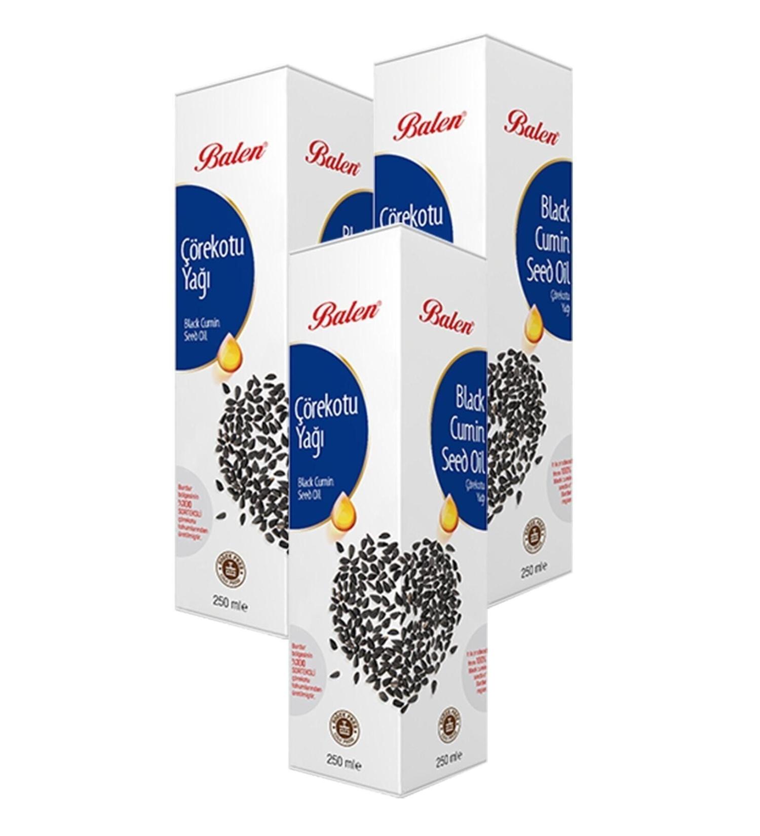 Balen 3 Boxes Black Cumin Oil Black Cumin 250 Ml Cold Pressed Pure Black Cumin Oil Top.750ml.