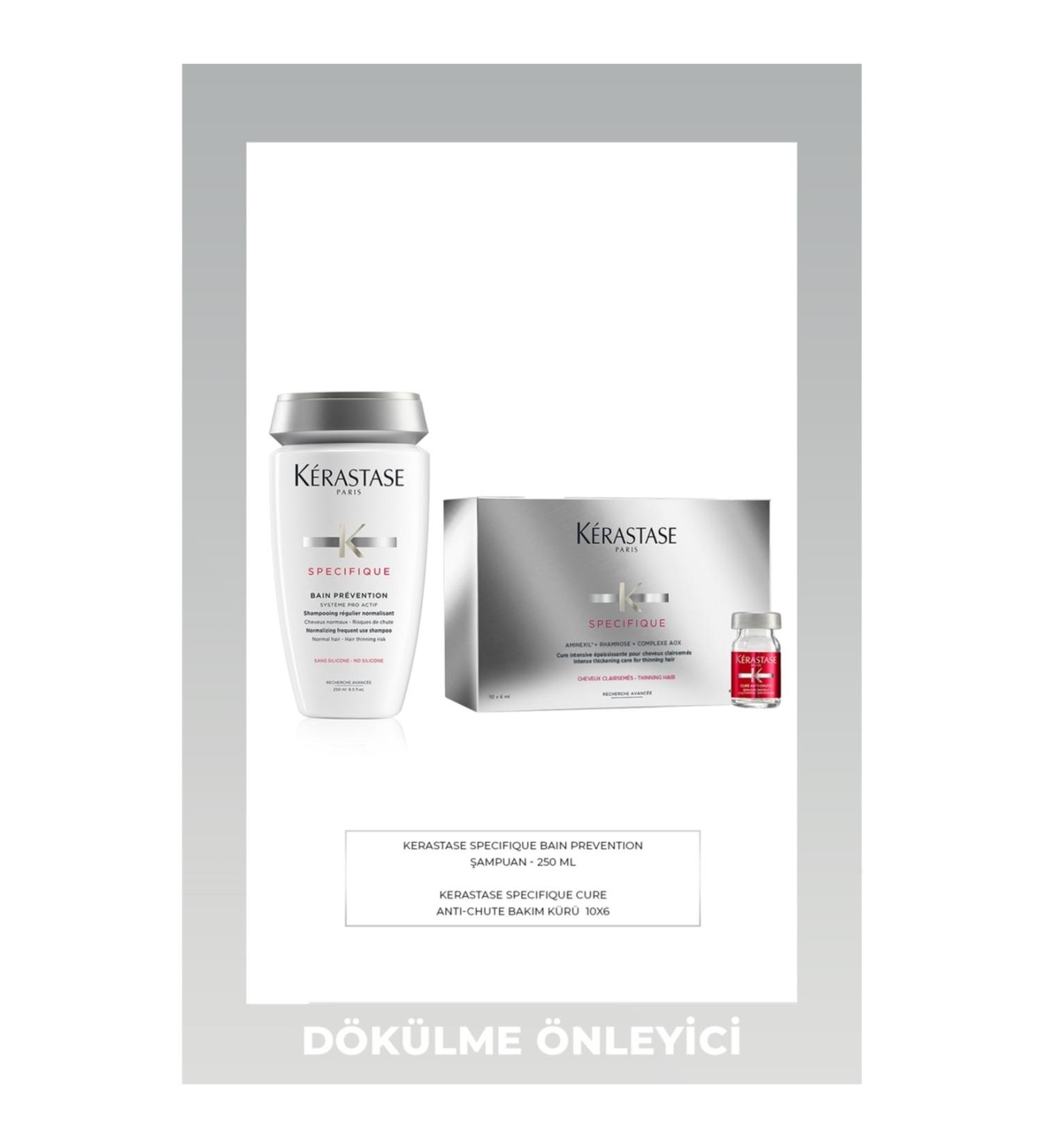 Kerastase Specifique Anti-Hair Loss Serum 10 x 6 ml 2 Boxes + Bain Prevention Shampoo 250 ml - Buy Online on GoSupps.com