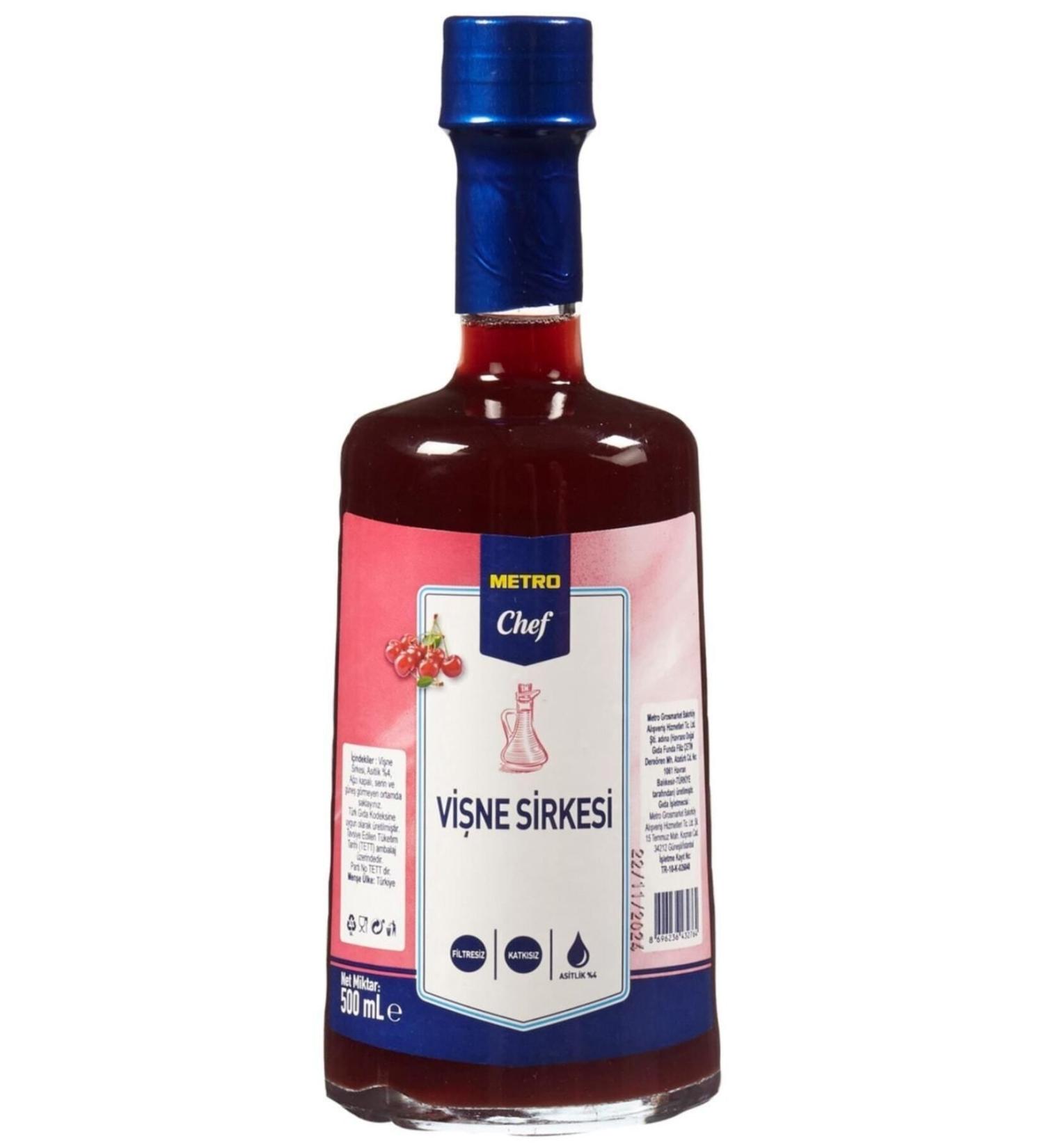 Metro Chef Cherry Vinegar 500 Ml Cherry Vinegar Fruit Vinegar Cherry Cherry Vinegar - Des Biens