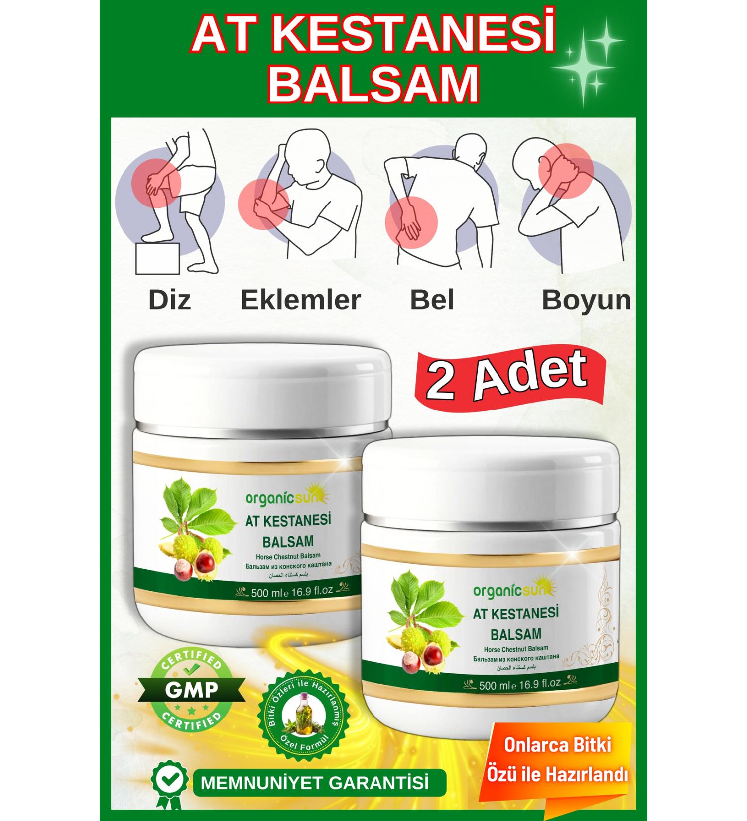 Organicsun Horse Chestnut Balsam Gel 500 ml X 2 Muscle and Joint Pain Massage Cream - Buy Online on GoSupps.com