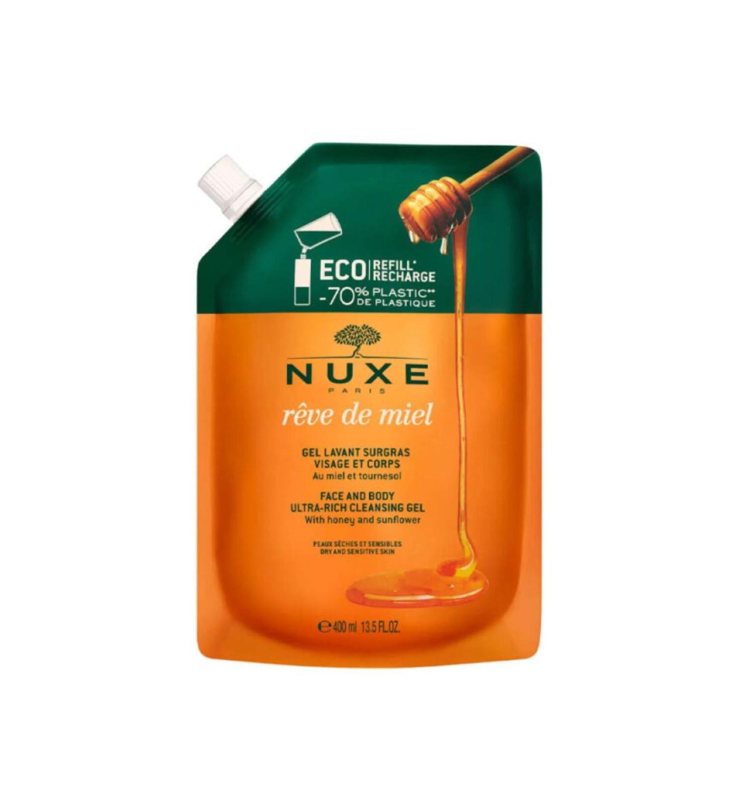Nuxe Reve de Miel Face and Body Soothing Face and Body Gel for Dry Skin - 400 ML REFILL