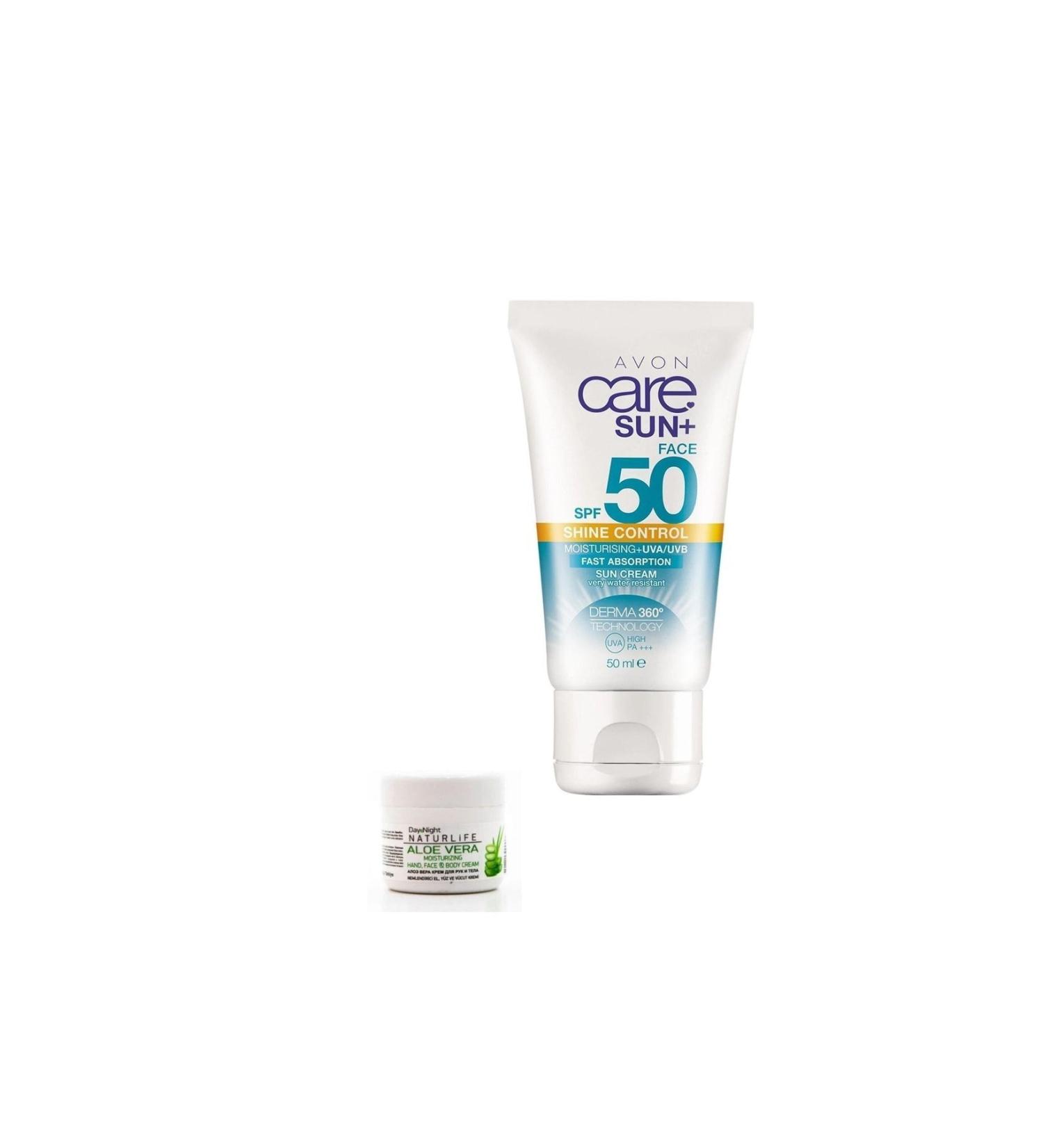 Avon Sun Spf 50 Oil-Free Sun Face Cream 50 Ml + Hand and Face Cream Gift