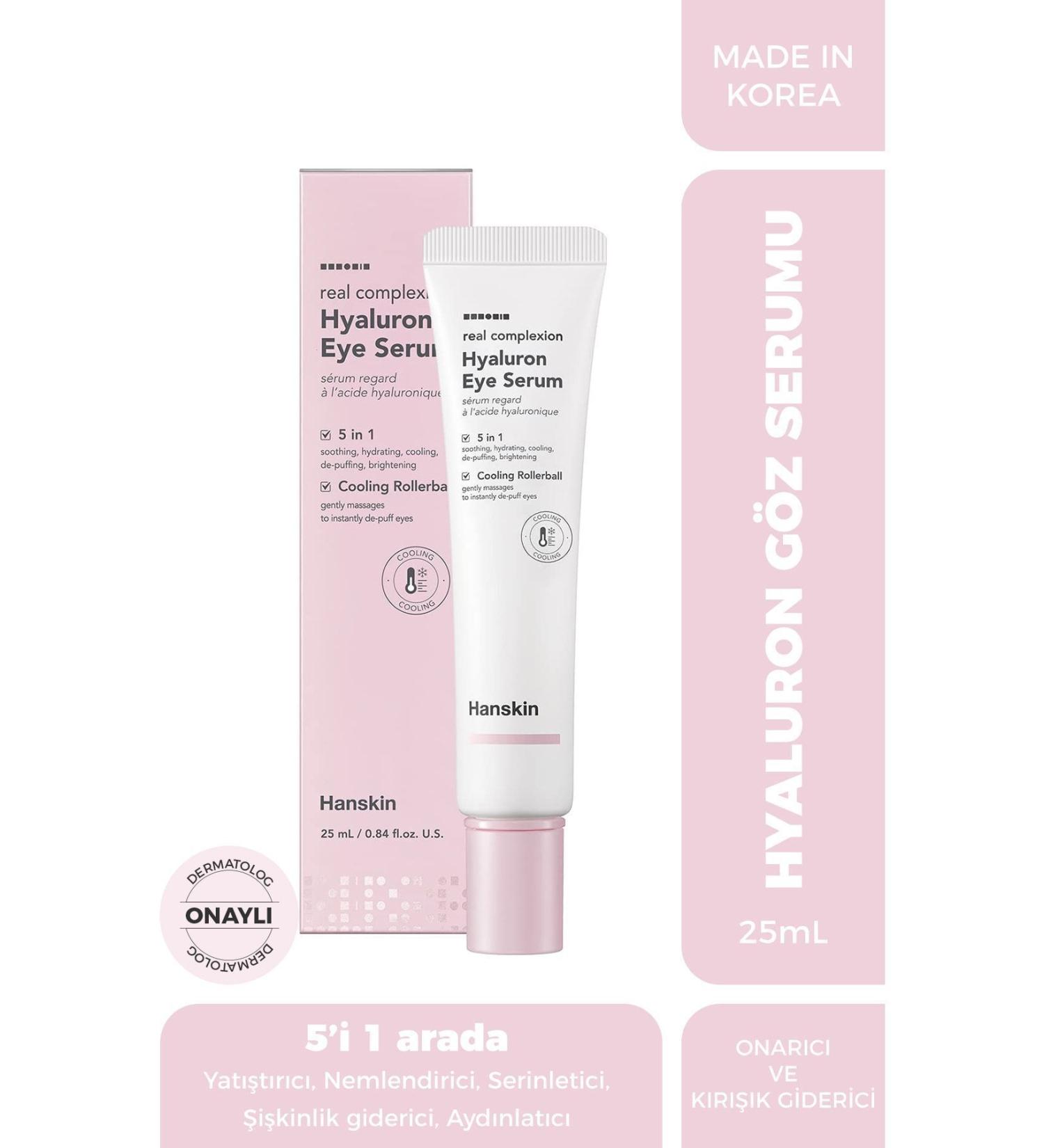 Hanskin -hyaluron Eye Serum (Anti Wrinkle / MOISTURIZER / PLUMPING) Cream 25 ml - Buy Online on GoSupps.com