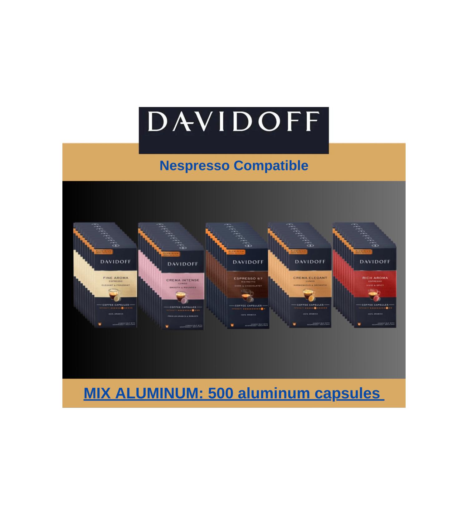 Davidoff 50x10 Capsule Coffee (Nespresso Compatible) 5 Types - Buy Online on GoSupps.com