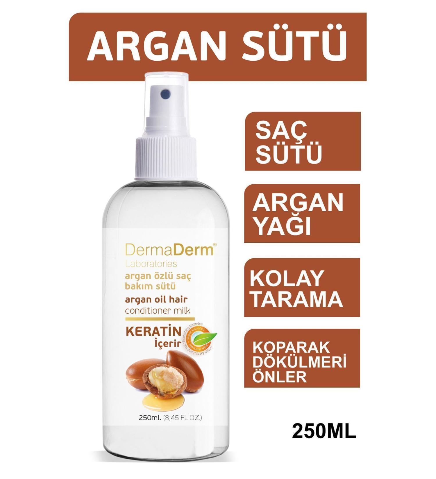 DermaDerm Laboratories Dermaderm Argan Keratin and Biotin Care Milk 250ml - Buy Online on GoSupps.com