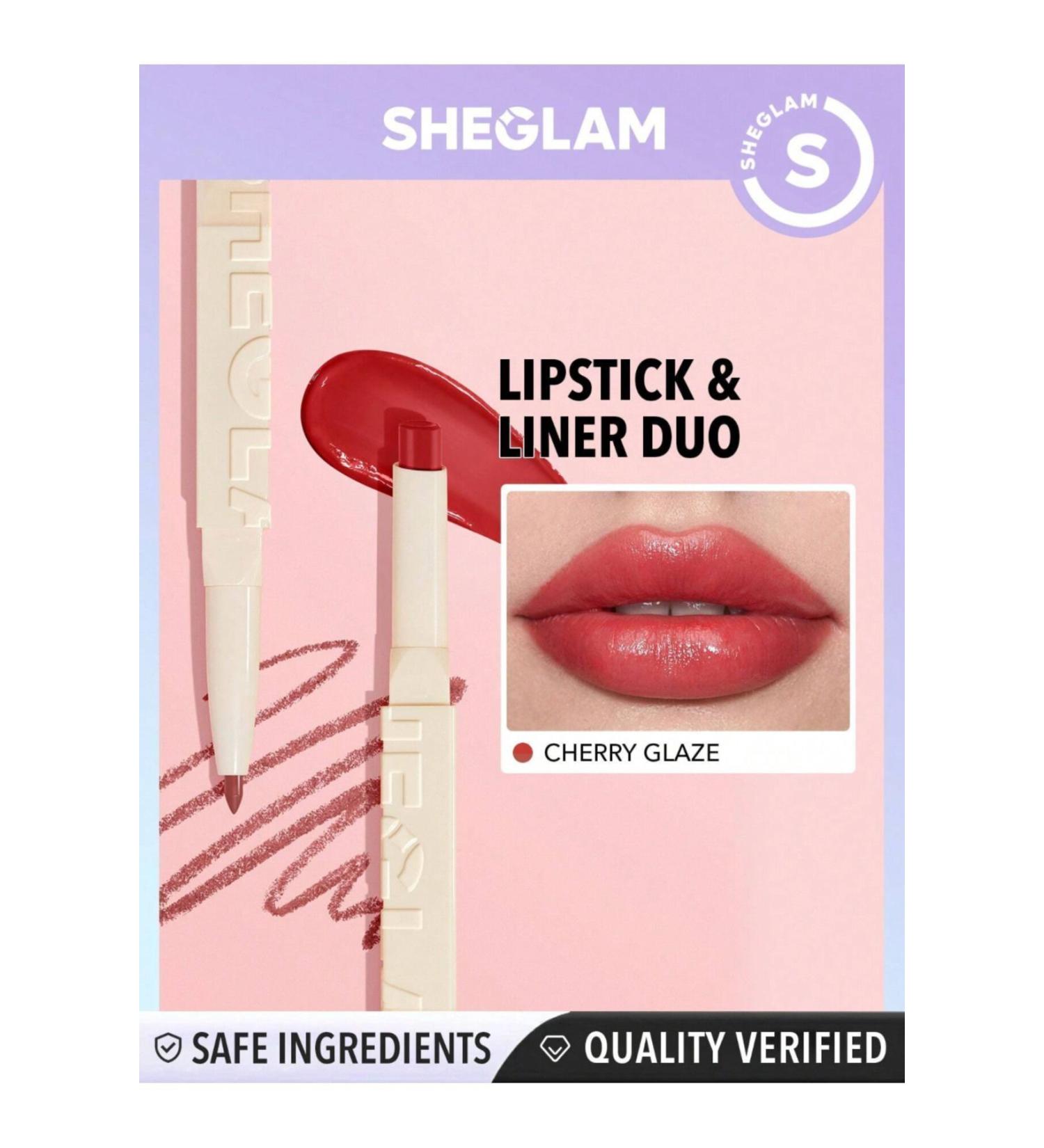 SHEGLAM GLAM 101 LIPSTICK & LINER DUO lip pencil and lipstick pencil 2in1 - Buy Online on GoSupps.com