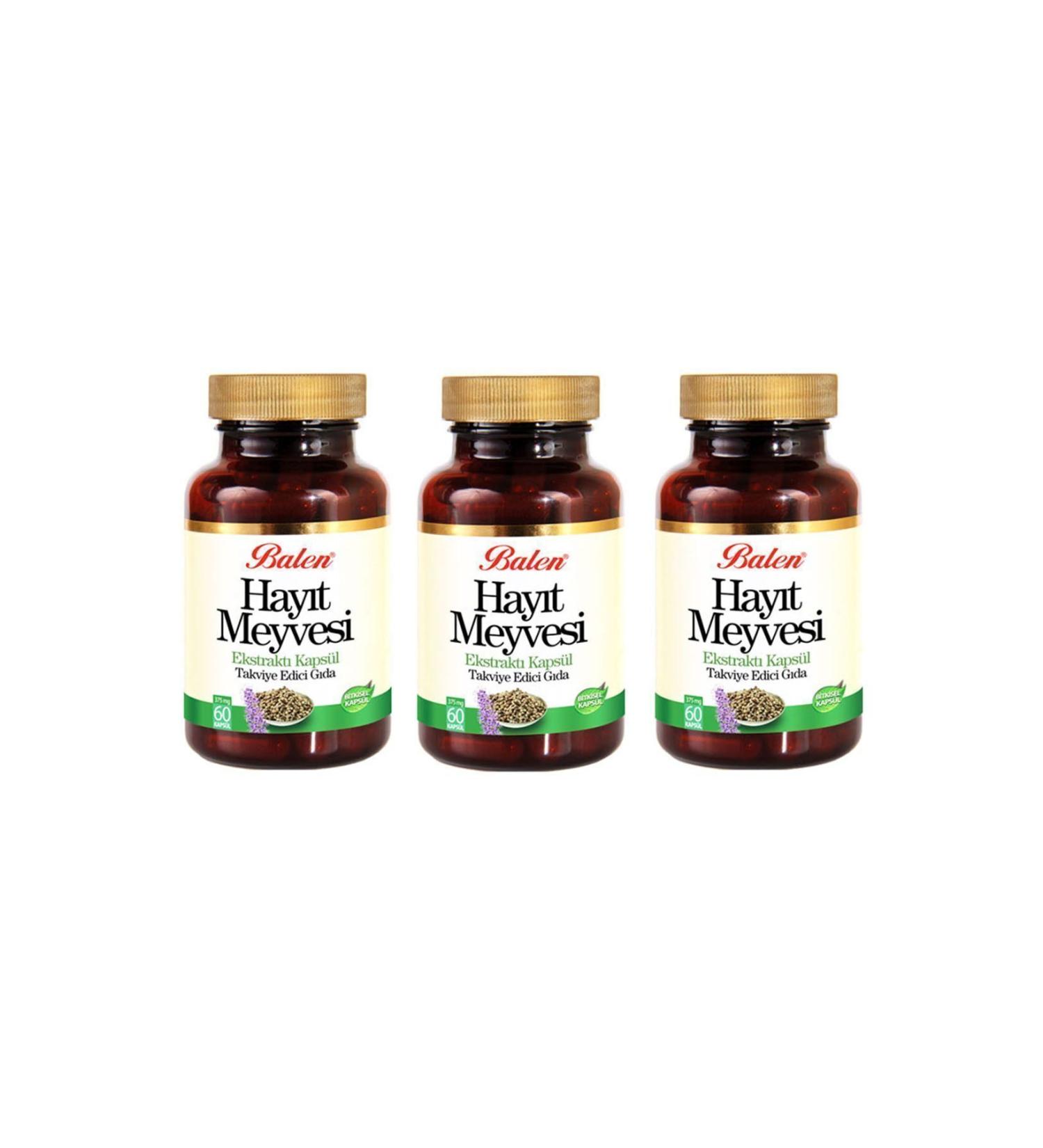 Balen Chaste Tree Extract 375 Mg 60 Capsules 3 Pieces