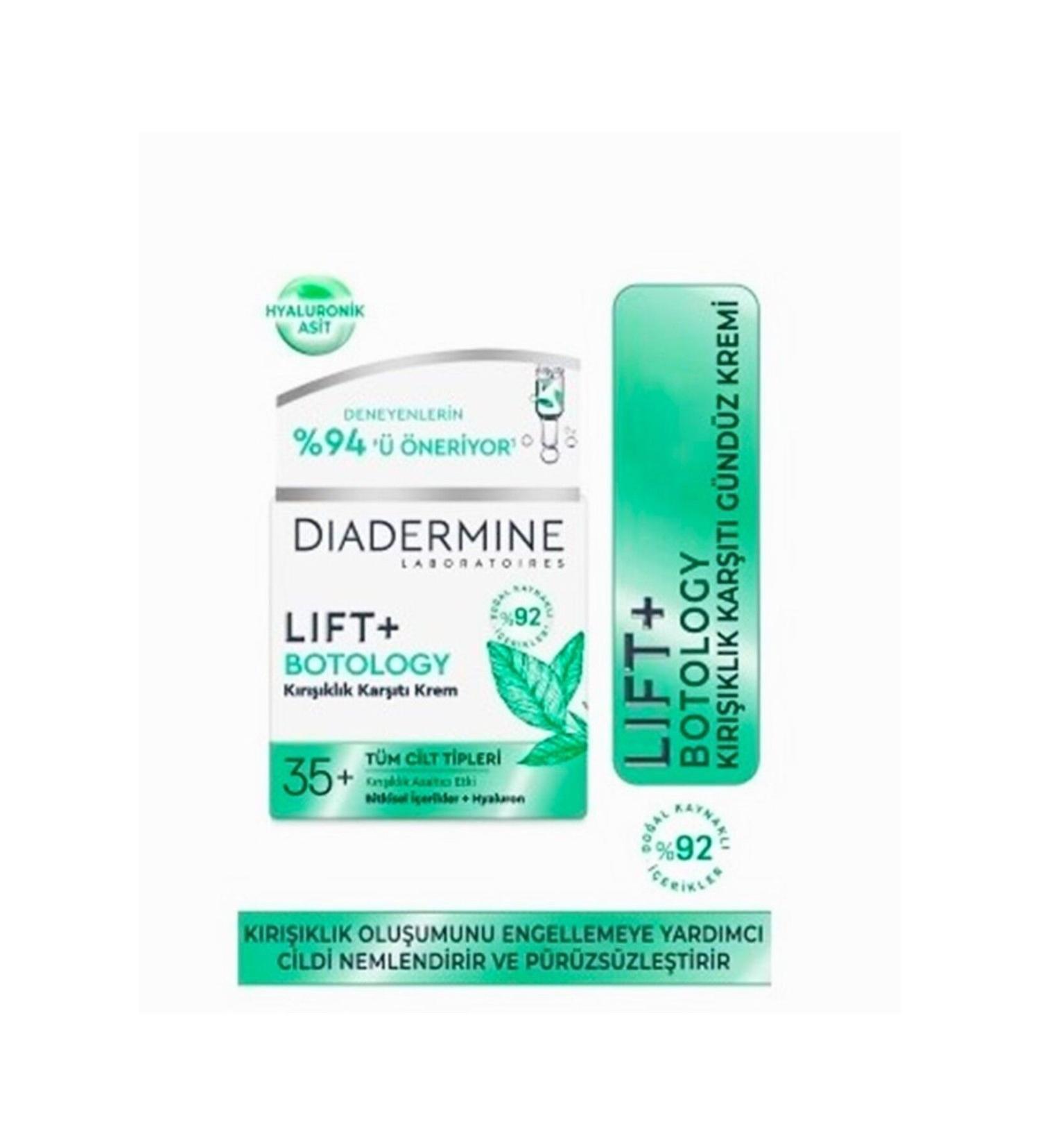 Diadermine Lift+ Botology Anti-Wrinkle 35+ Daytime Face Care Cream for All Skin Types 50 ml