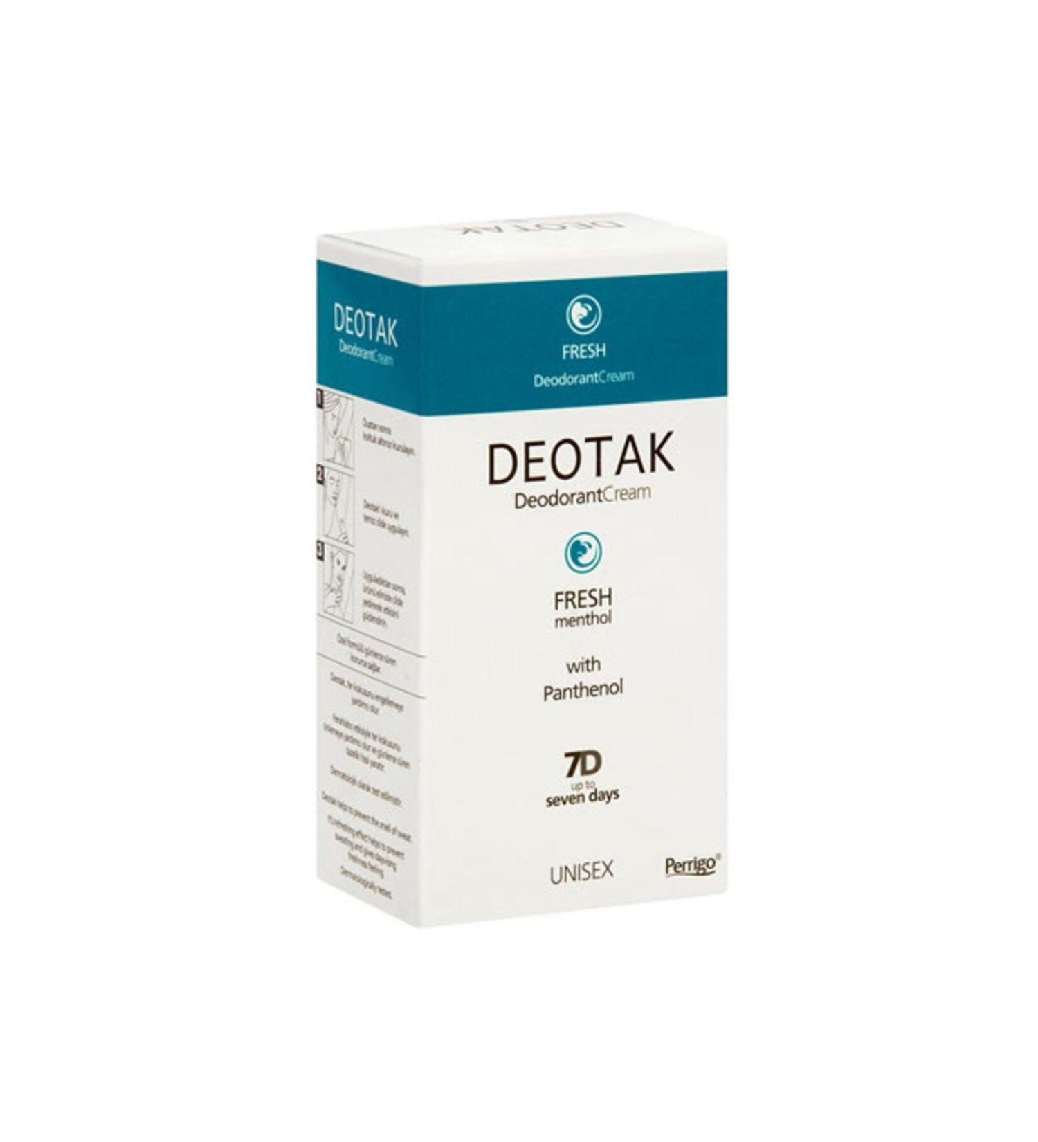 Deotak Brand: Underarm Roll-on Cream Deodorant Anti-Sweating
