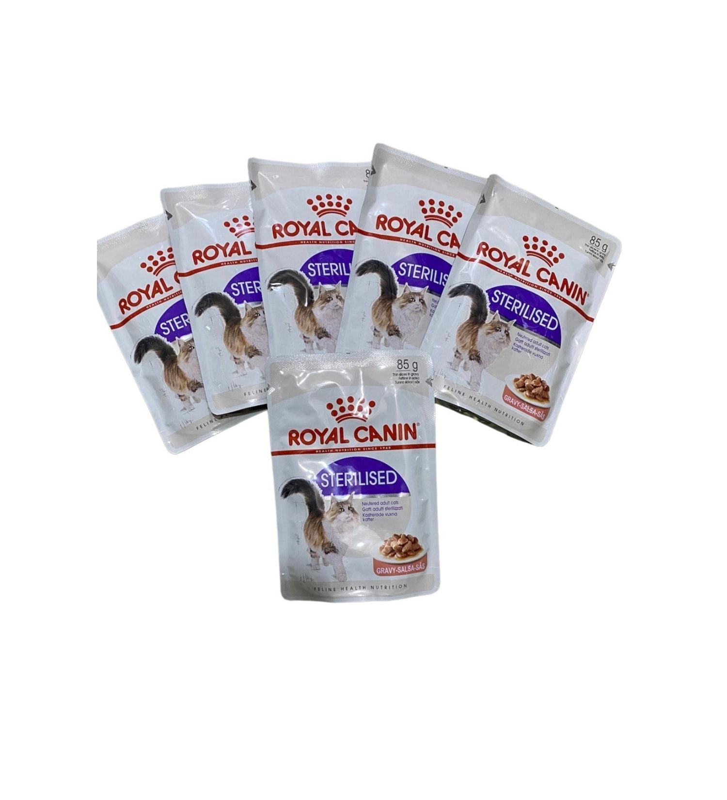 Royal Canin Sterilized Gravy Sauce Pouch Neutered Cat Wet Food 6x85 Gr