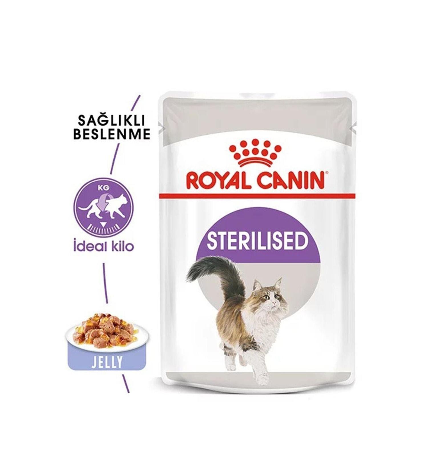 Royal Canin Sterilized Jelly Neutered Cat Pouch Wet Food 85 Gr X 12 Pieces
