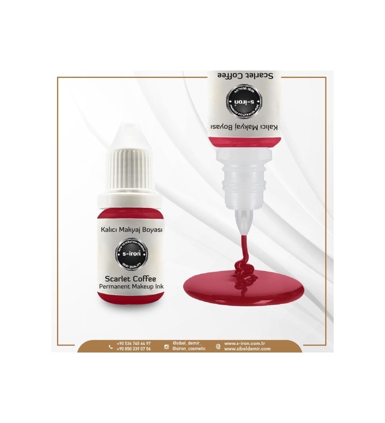 S-IRON COSMETIC S-iron Permanent Makeup Lip Color Scarlett Coffe 12ml - Buy Online on GoSupps.com