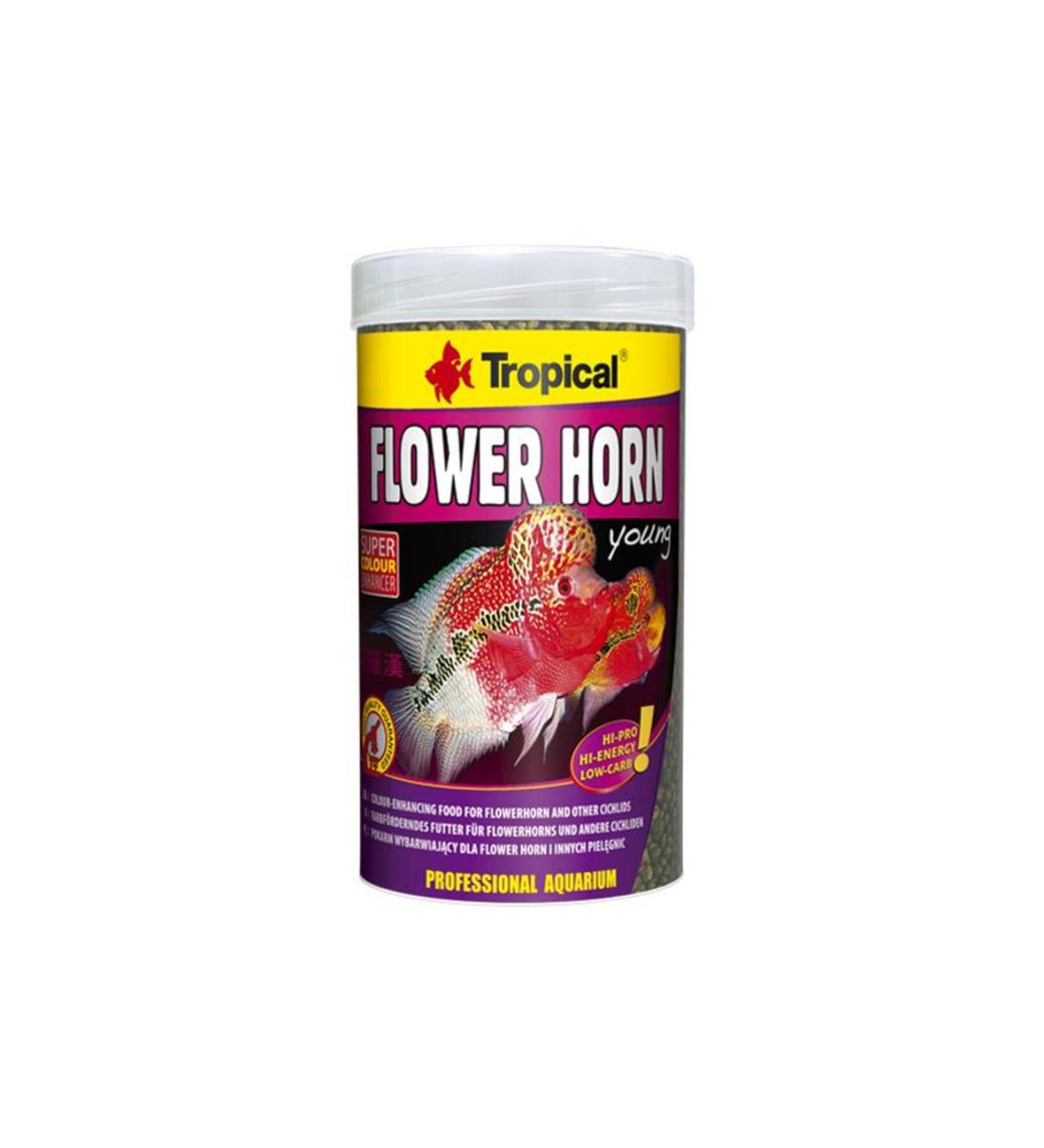 Tropical Flower Horn Young Pellet Coloring Fish Food for Young Flower Horn Fish 250 ml 95