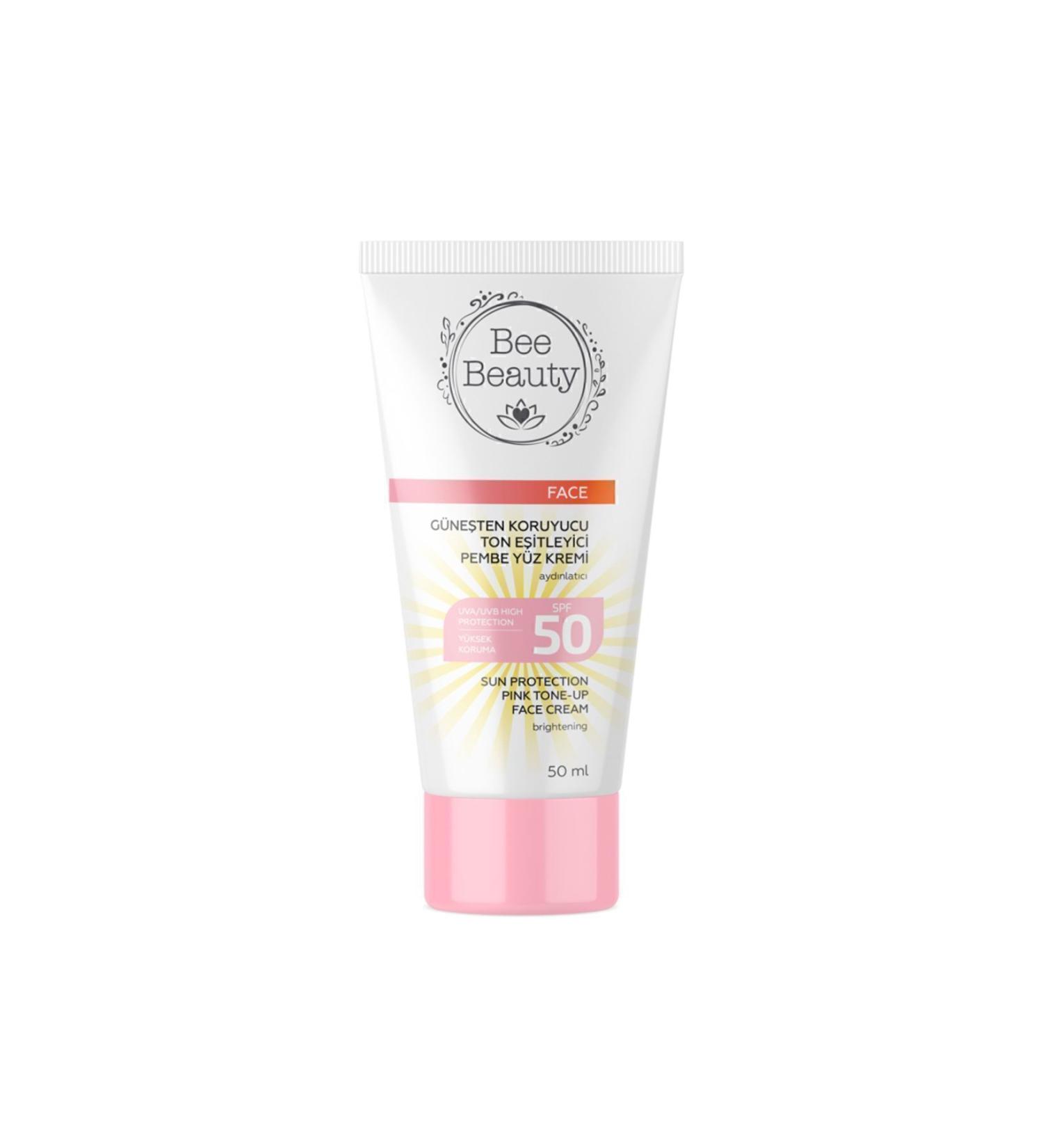 Bee Beauty Sunscreen and Tone Equalizing Pink Face Cream 50SPF 50 ml illuminator