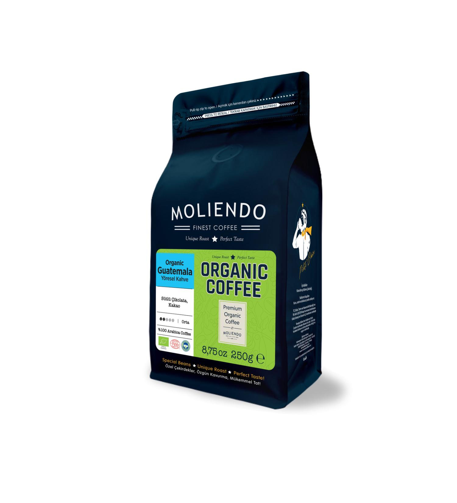Moliendo Organic Guatemala Shb Local Coffee (COFFEE BEANS) 250 G - Buy Online on GoSupps.com