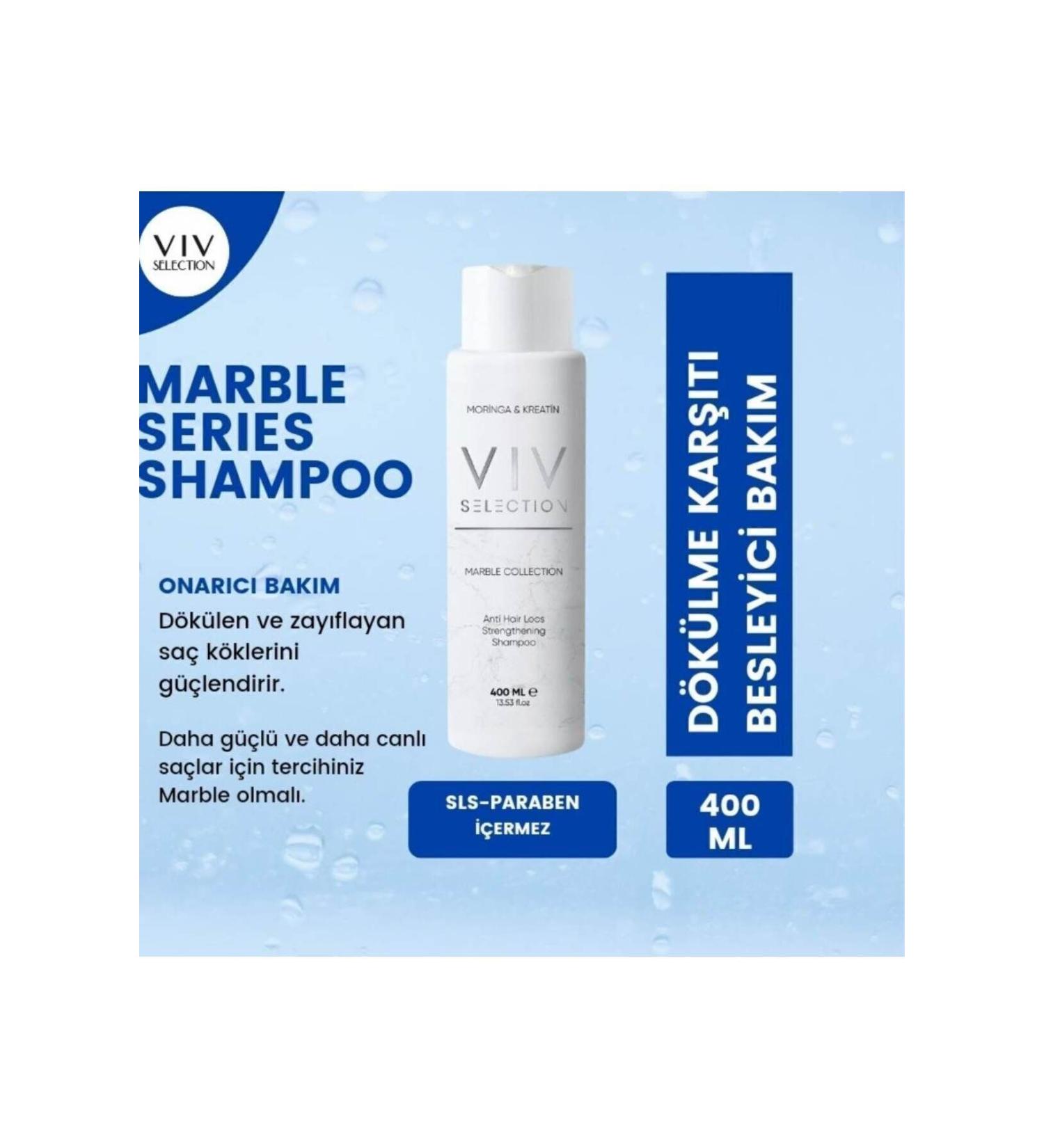 VIV SELECTION Anti Hair Loss Shampoo 400 Ml- Marble Series - Buy Online on GoSupps.com