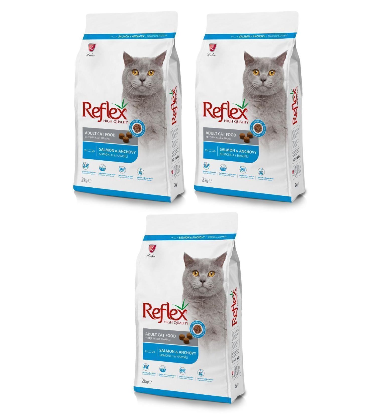 Reflex Salmon & Anchovy Adult Cat Food 2 Kg. X (3 Pieces) - Buy Online on GoSupps.com