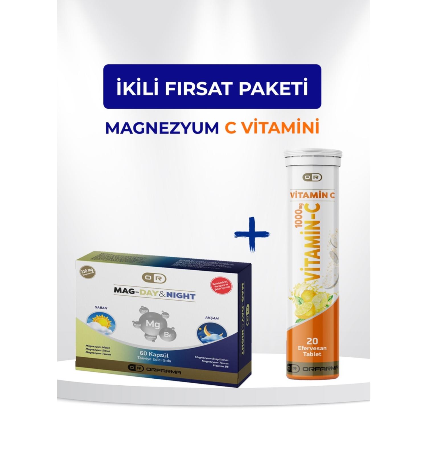 ORFARMA Magnesium Day-Night & Vitamin C Advantage Package
