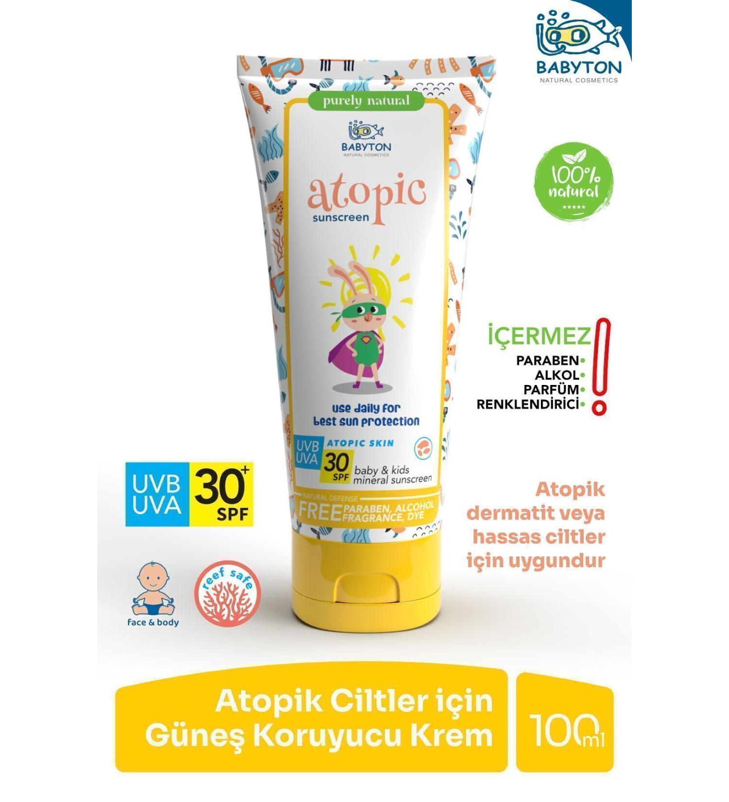 BABYTON Sunscreen Cream for Atopic Skin 100 ml - Buy Online on GoSupps.com