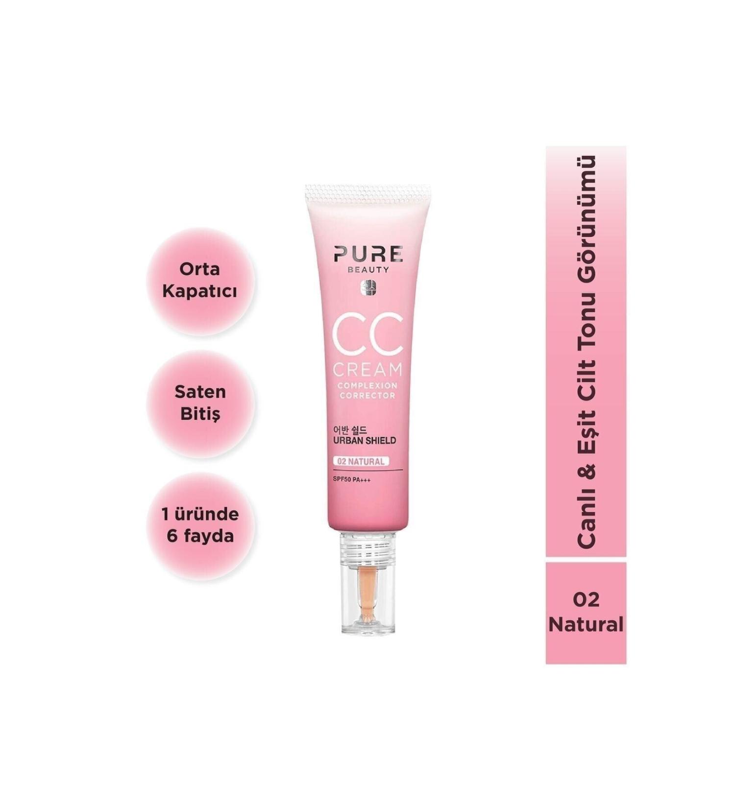 PURE BEAUTY Sun Protection CC Cream Spf50 Pa+++ Natural 30 ml - Buy Online on GoSupps.com