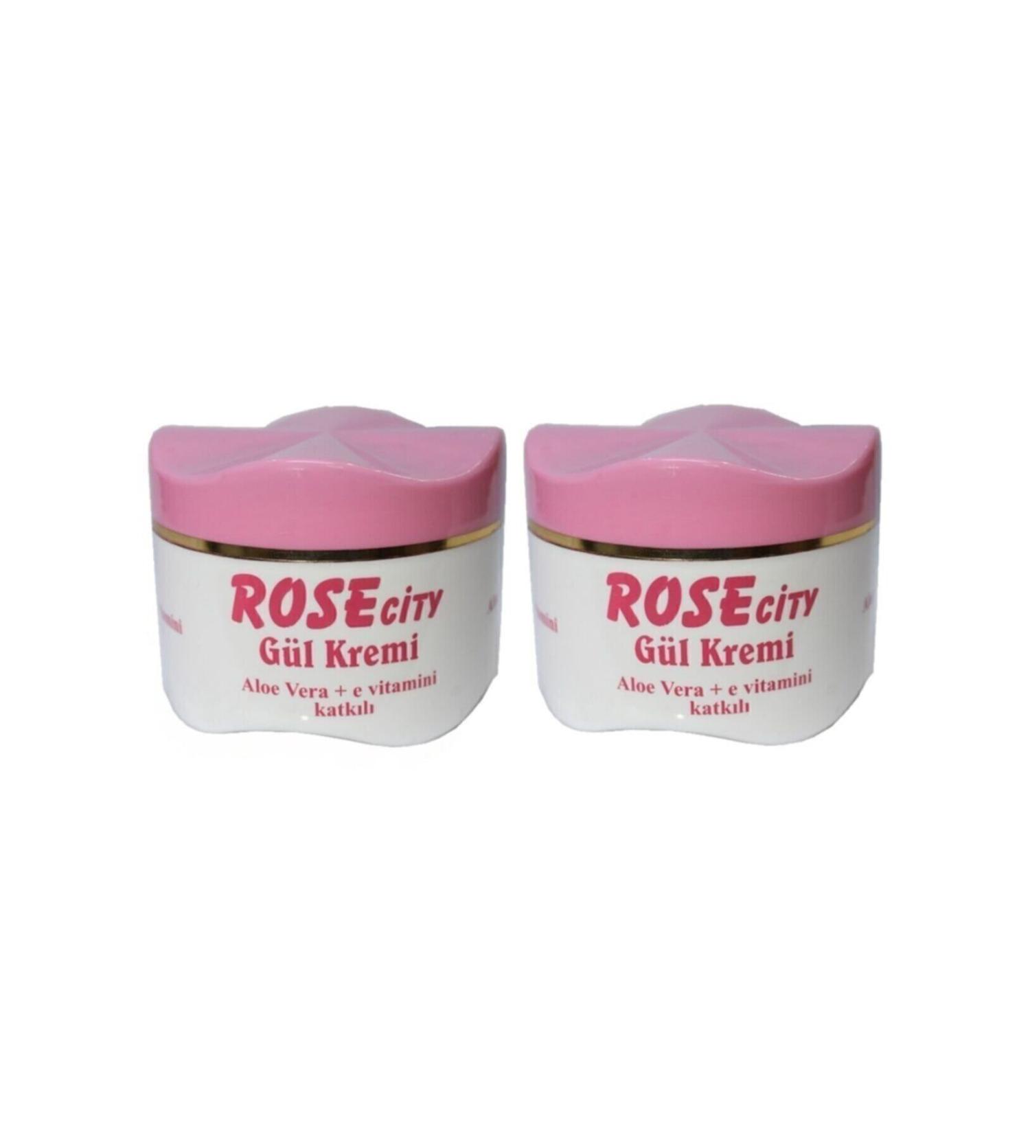 rosecity 2 Pieces 230 ml Rose Cream Aloe Vera & Vitamin E