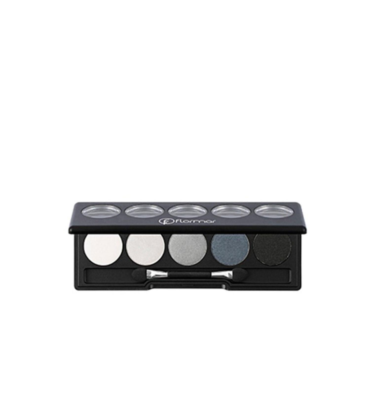 Flormar Matte & Shiny Eyeshadow Palette (BLACK) - Color Eyeshadow Palette - 005 Black Dust - 8690604051588