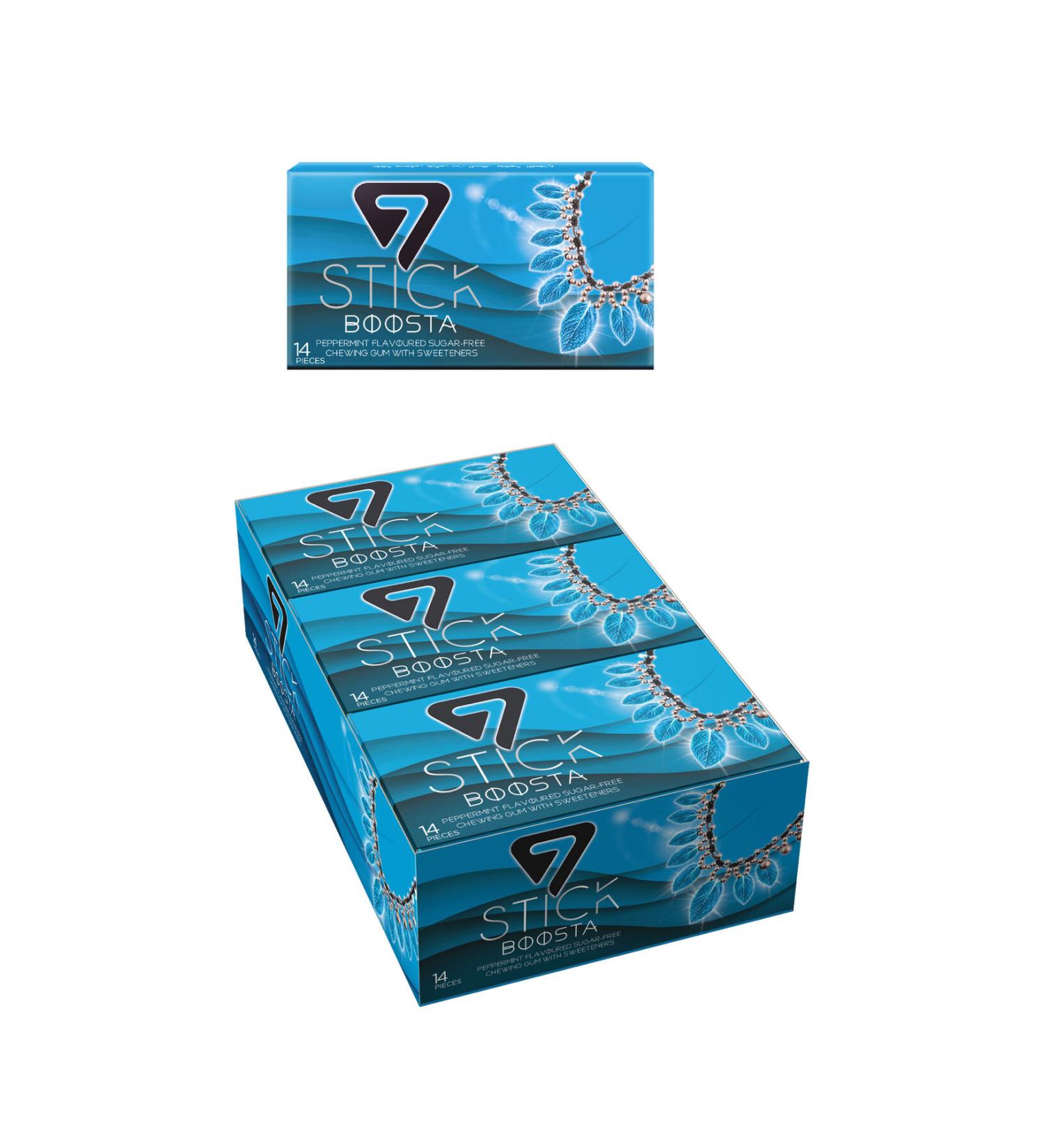 7 STICK Mint Flavored Sugar Free Gum 29 gr X 12 Pack