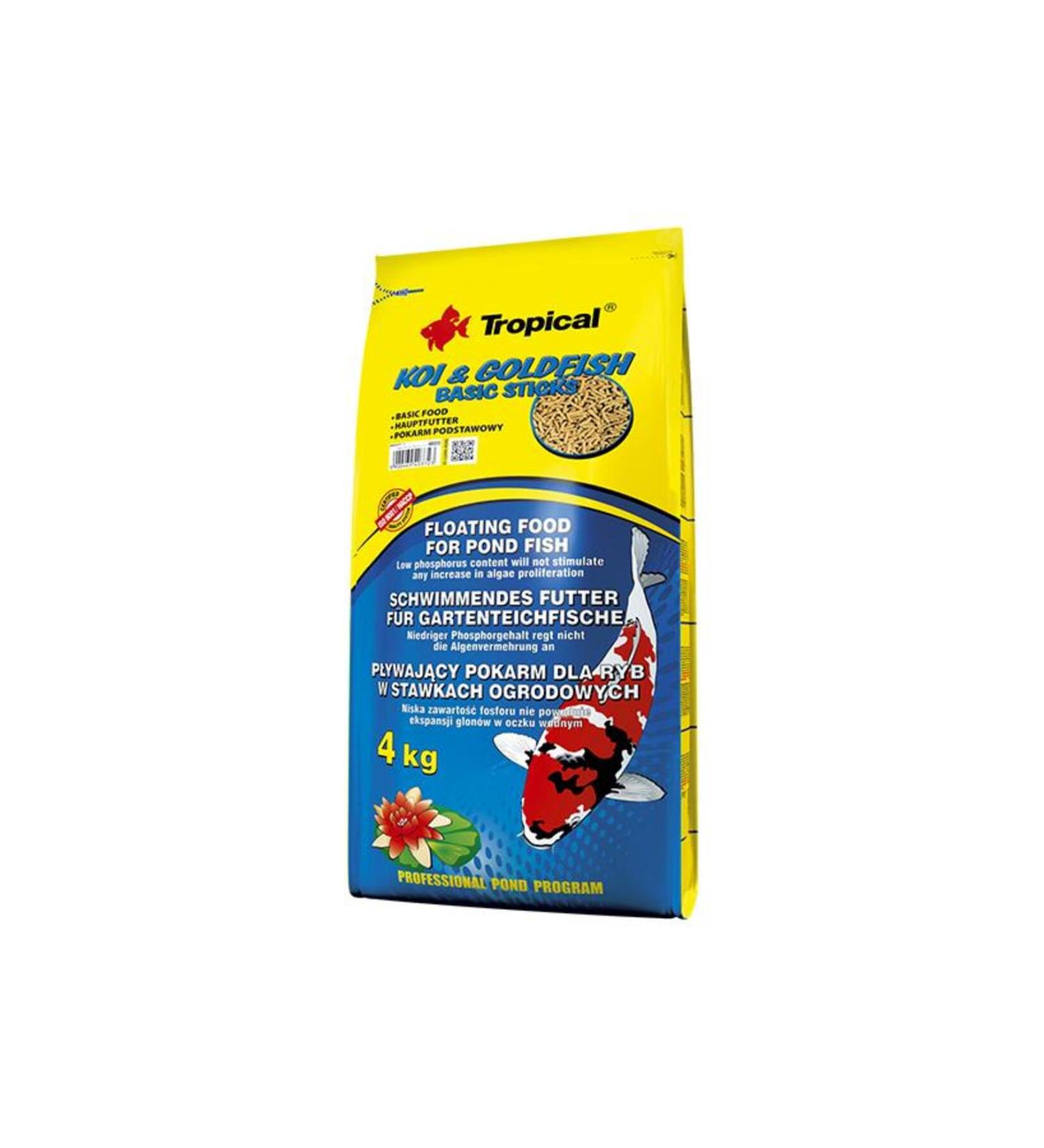 Tropical Koi And Goldfish Basic Sticks 4kg
