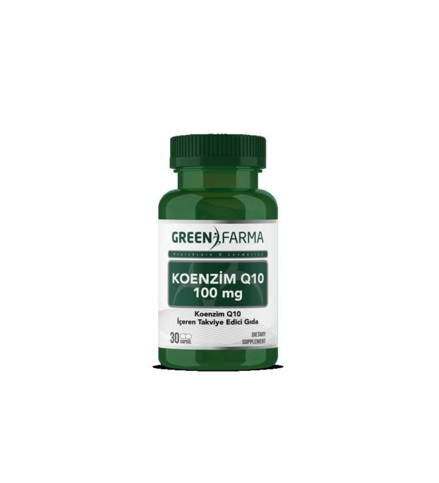 GreenFarma Green Farma Coenzyme Q10 100 Mg 30 Capsules