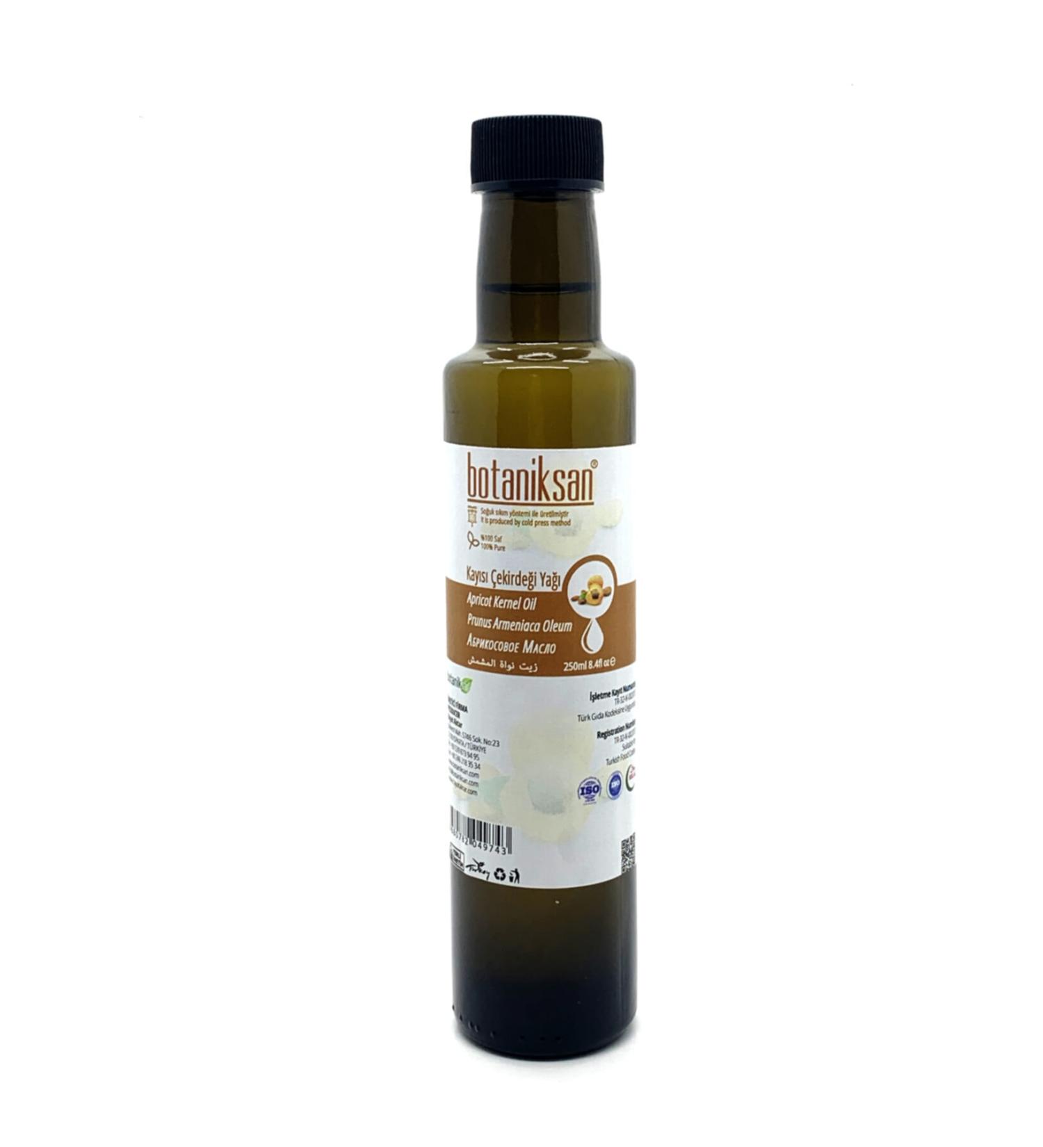 Botanysan Apricot Kernel Oil 250ml Cold Pressed Pure Natural Additive-Free
