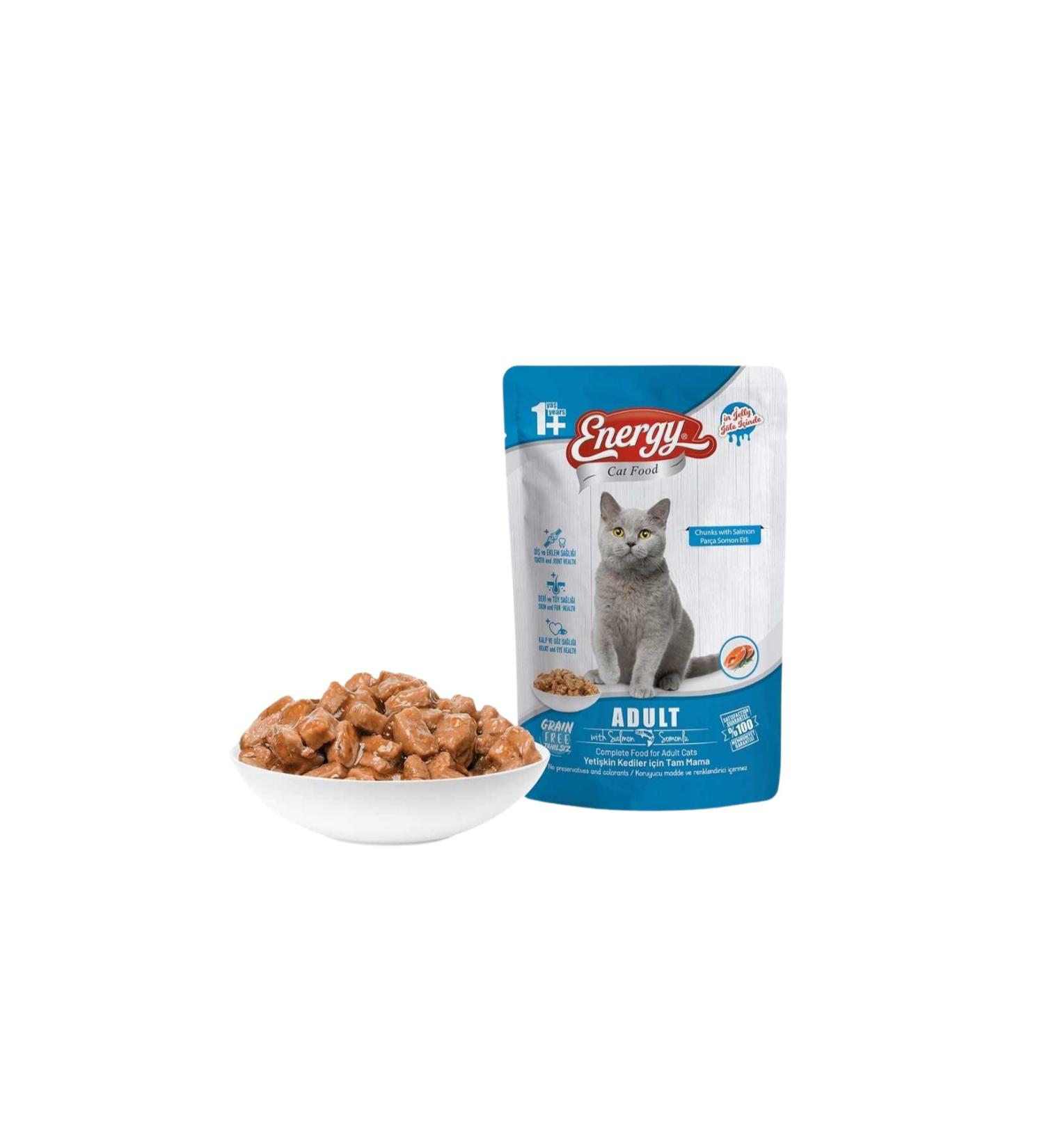 Energy Salmon Wet Cat Food 85 Grams-24 Pieces