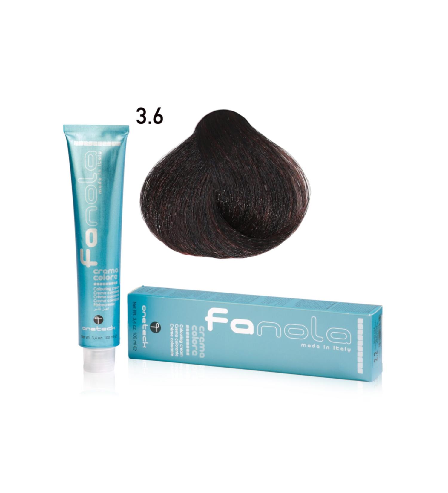 Fanola Color 100 ml Dark Brown Red 3.6